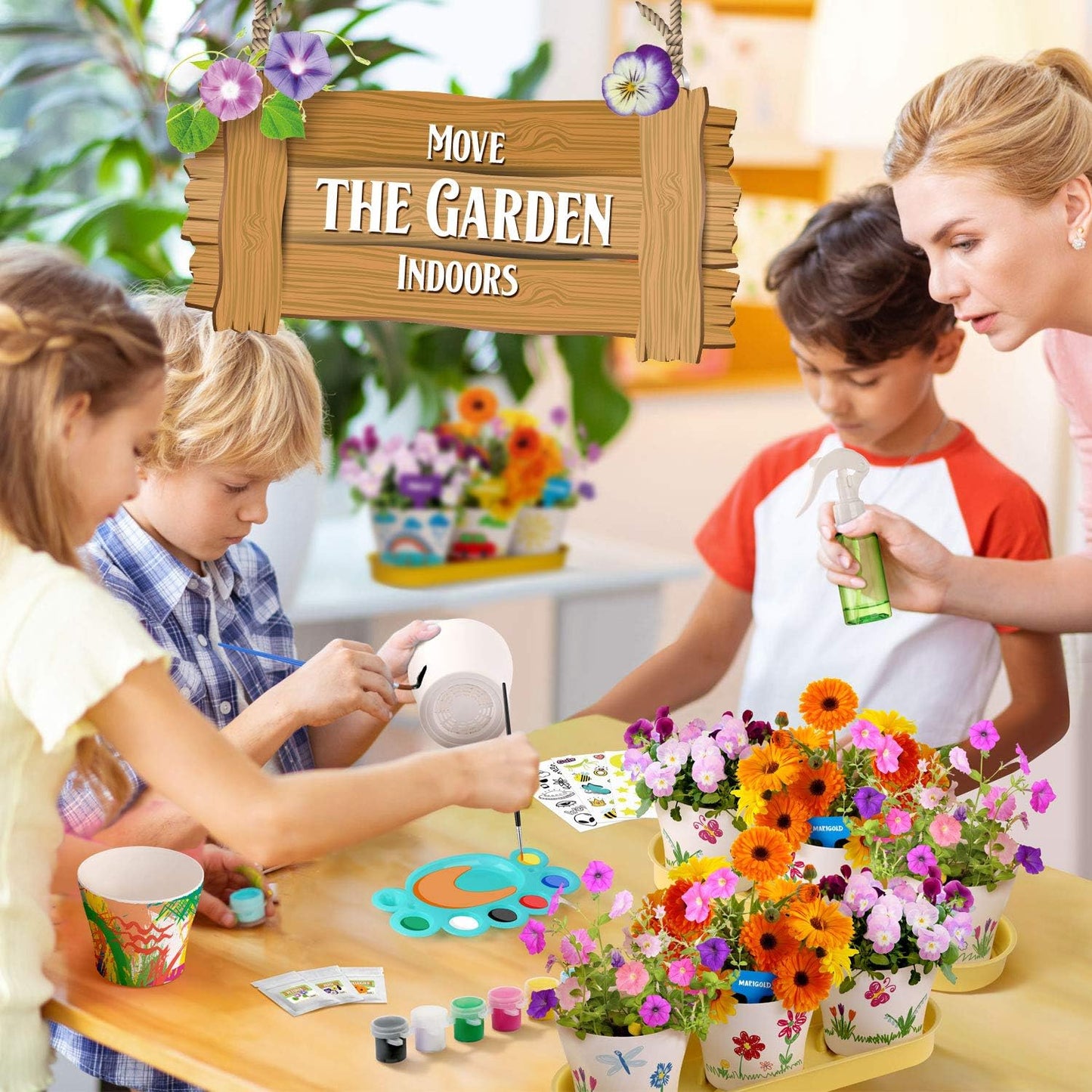 XX Paint & Plant Flower Growing Kit for Kids - DIY Arts & Crafts Garde