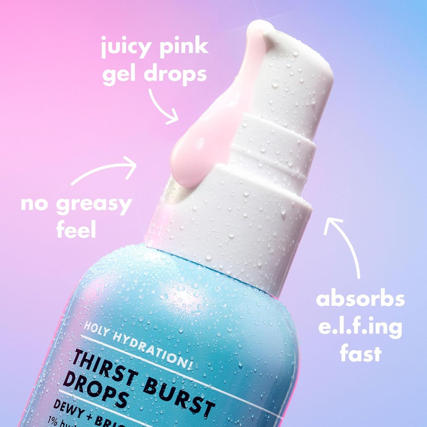 e.l.f. SKIN Holy Hydration! Thirst Burst Drops, Serum For A Radiant Co