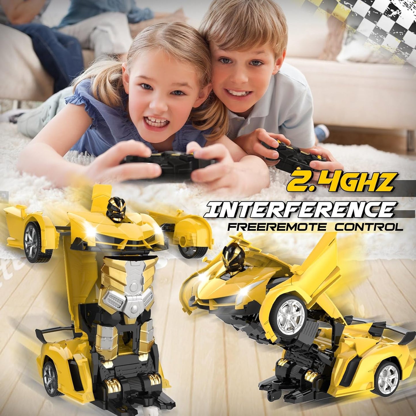 Transform Remote Control Car Toy for Kids 4 5 6 7 8, Remote Control Ca