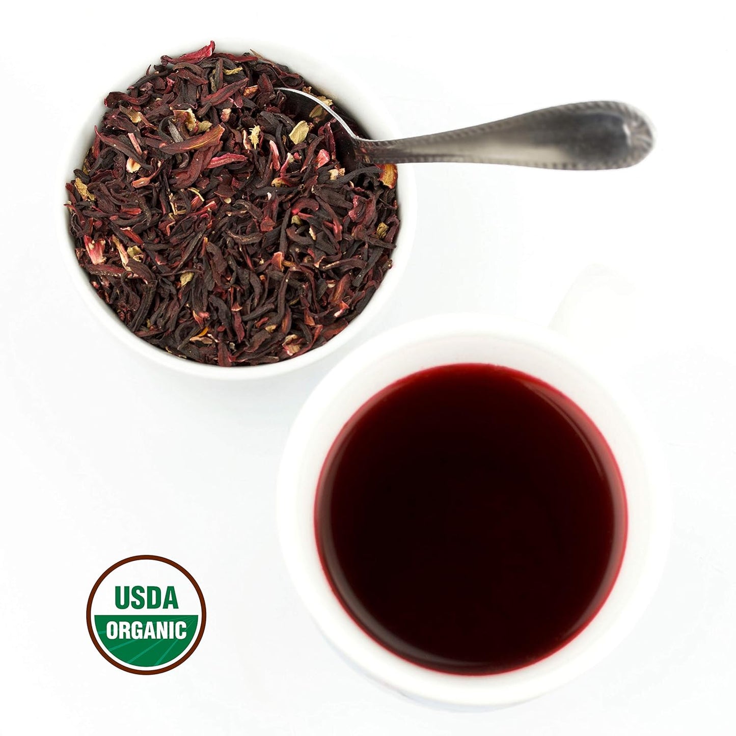 Hibiscus Tea 1LB (16Oz) 100% CERTIFIED Organic Hibiscus Flowers Herbal