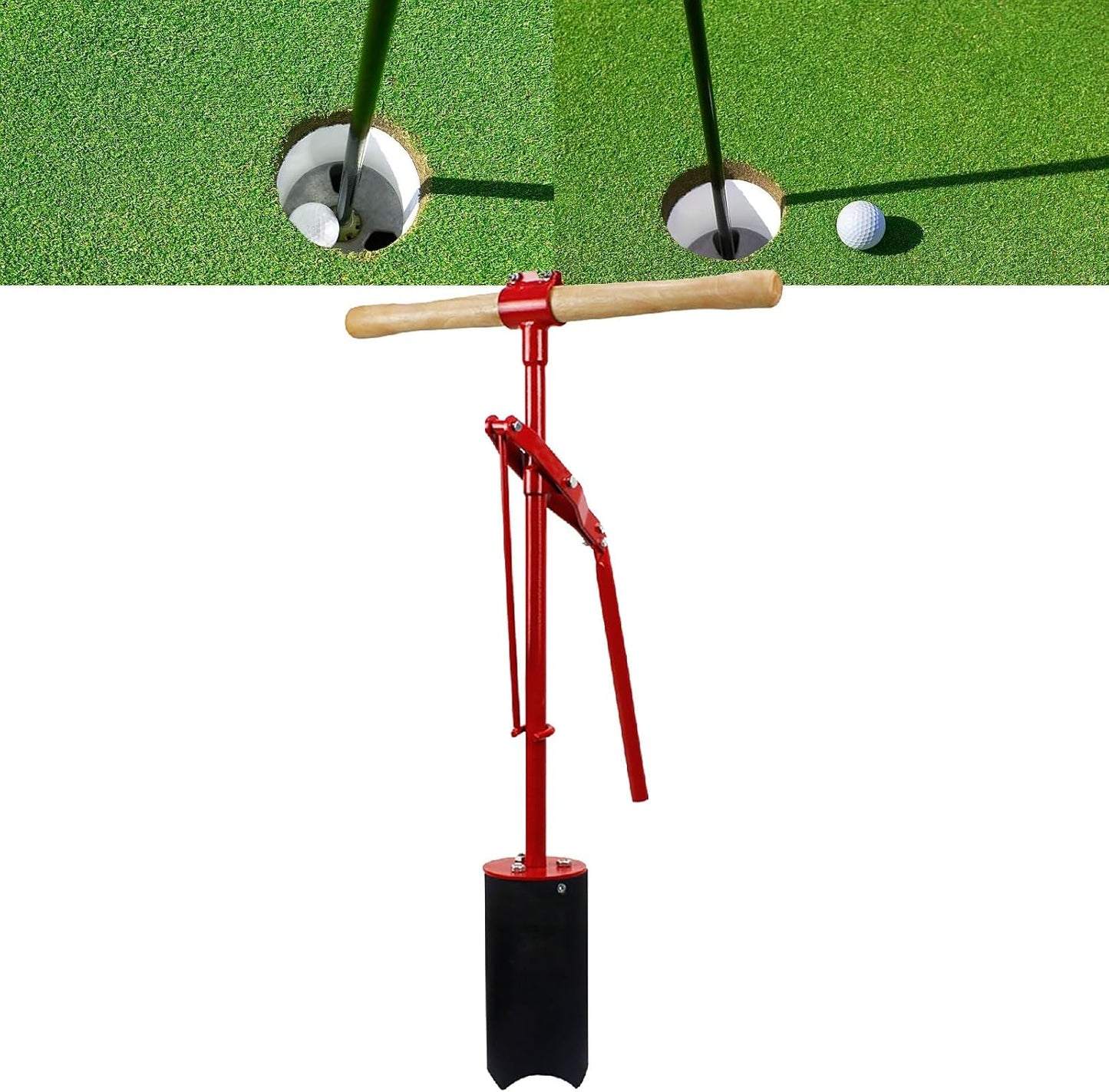 Efficient Lawn and Backyard Manual Golf Putting Green Hole Cutter, Turf Drilling Tool for Easy Golf Course Maintenance and Turf Care