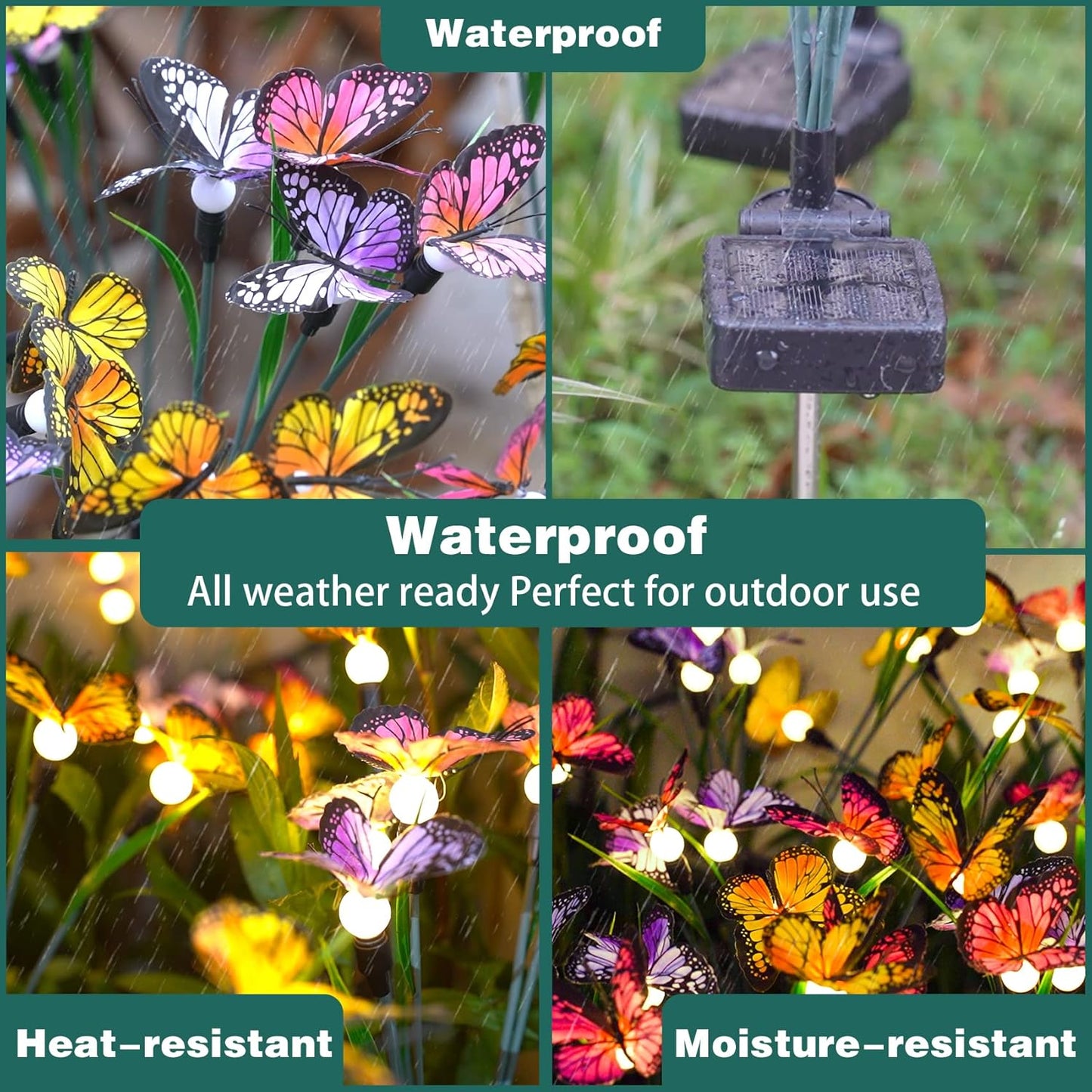 TONULAX Solar Garden Lights - Swaying Butterfly Light, Swaying in The 