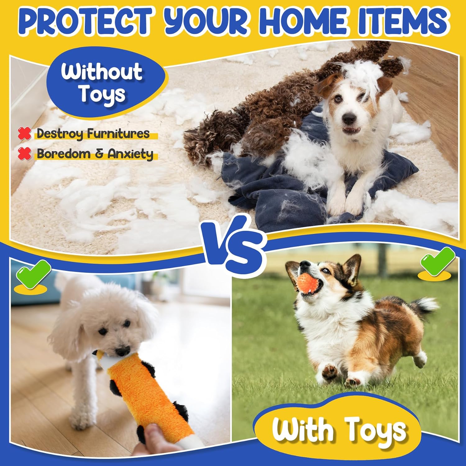 Puppy Toys for Teething, 9 Pack Interactive Dog Toys for Small Dogs, P