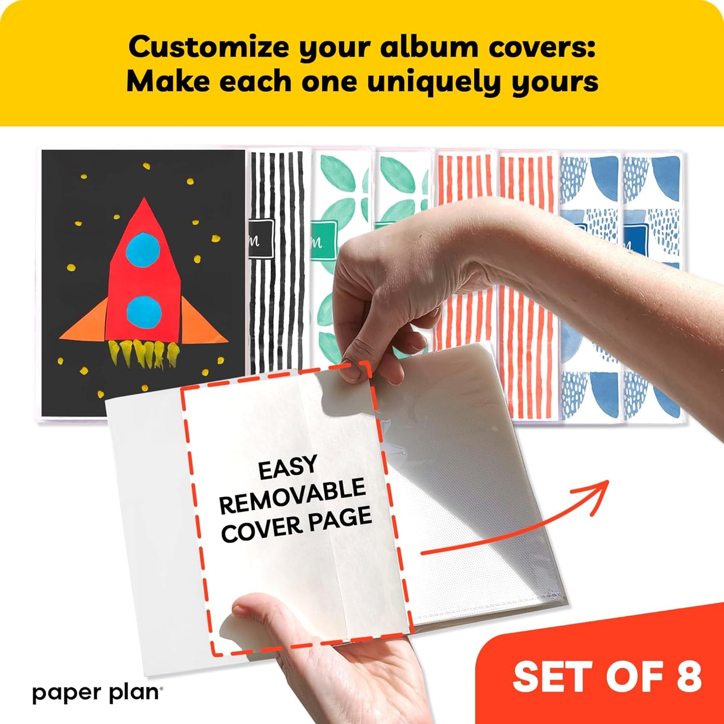 4x6 Photo Albums - (Set of 8), by Paper Plan, Mini Albums, Each Can Hold Up To 36 Photos, Works With Portrait and Landscape Pictures - Perfect for Storing Beautiful Memories