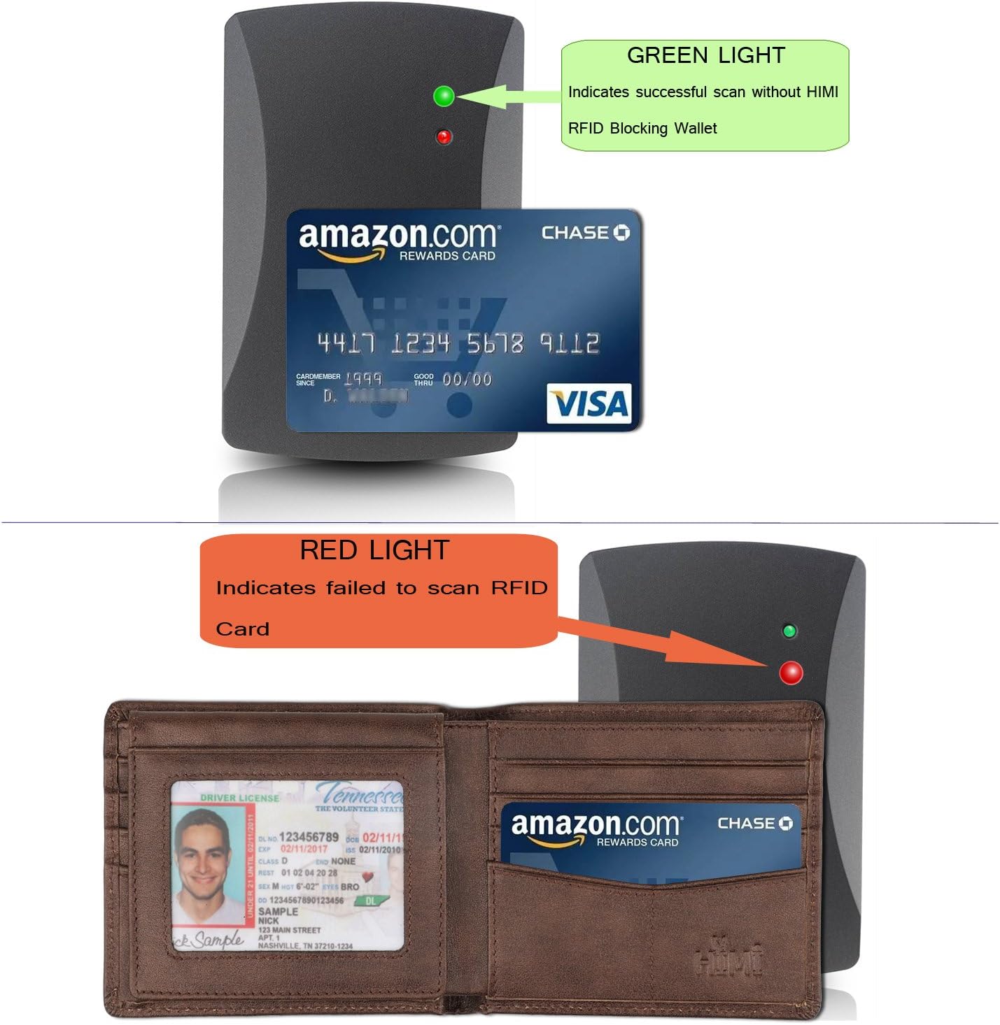 Wallet for Men-Genuine Leather RFID Blocking Bifold Stylish Wallet Wit