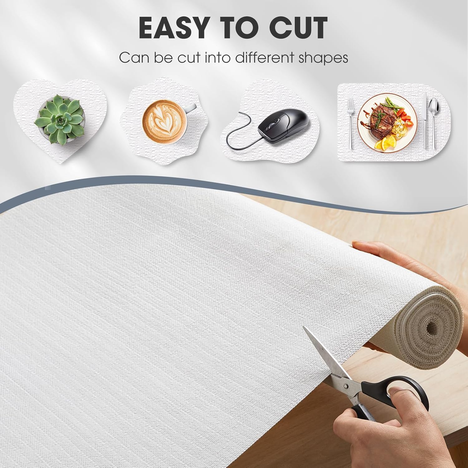 Drawer and Shelf Liner, Non-Slip Kitchen Cabinet Liners Non-Adhesive T