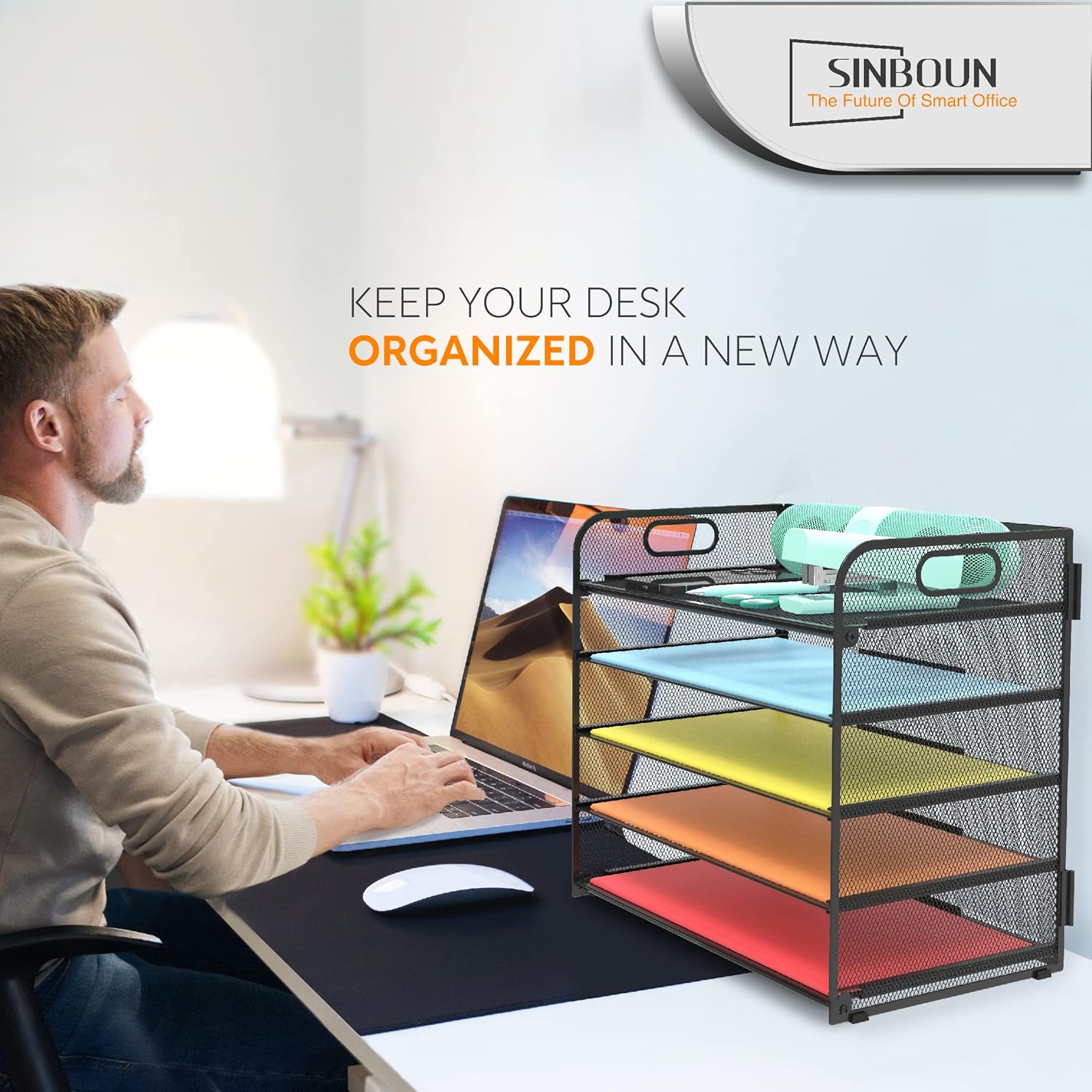 Letter Tray Paper Organizer 5-Tier Desk Organizer File Organizer Paper