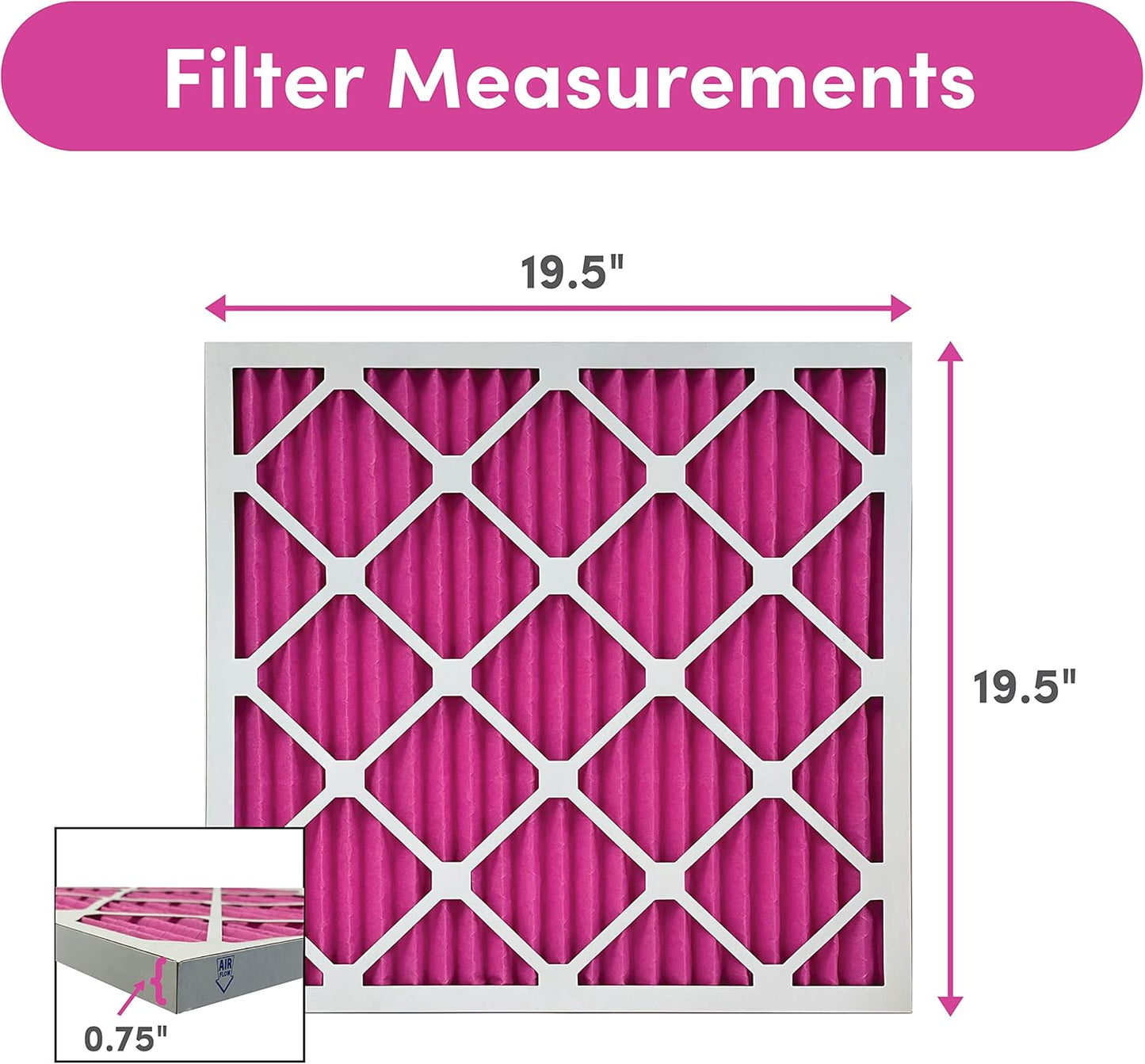 Colorfil 20x20x1 Air Filter (2-Pack) | Made in the USA | Color Changin
