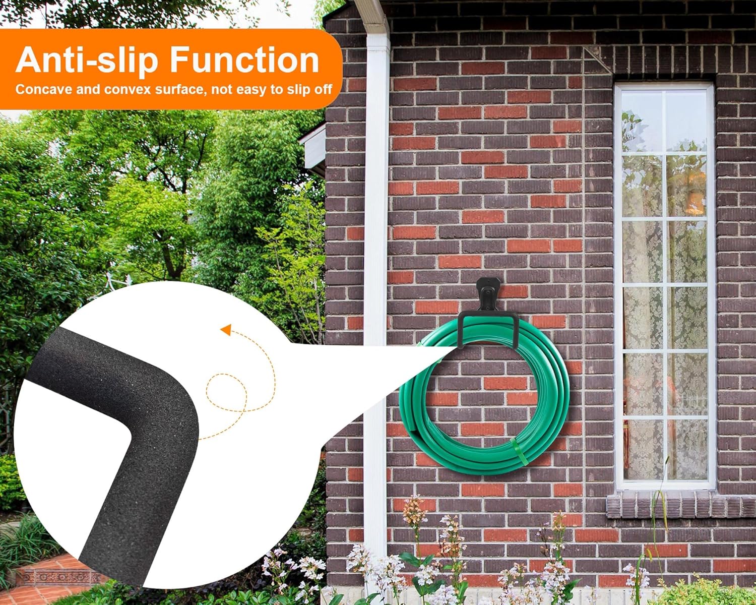 Metal Garden Hose Holder - Heavy Duty Hose Hanger Wall Mounted Water H