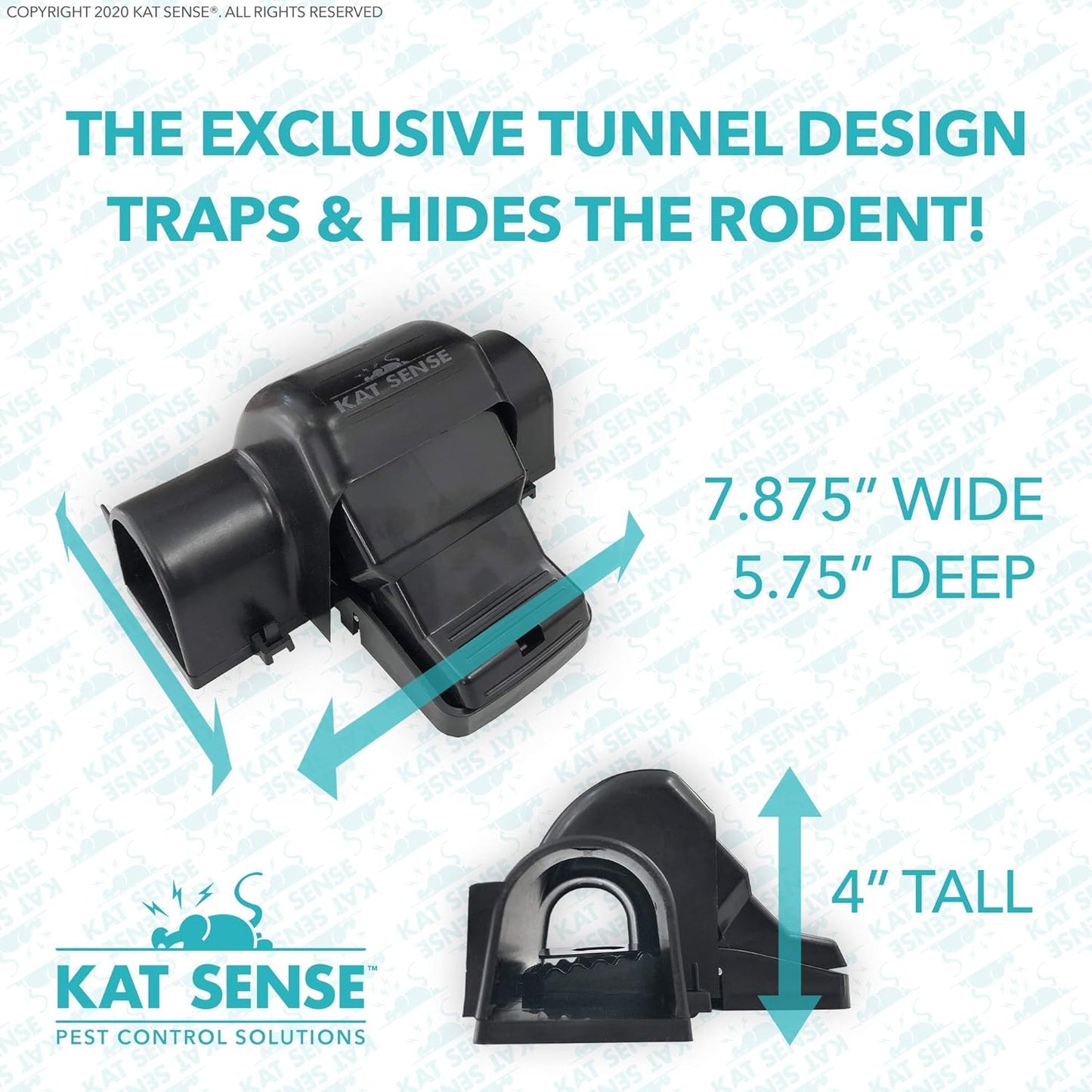 Kat Sense Covered Rat Trap & Chipmunk Trap, Prevents Accidental Trigge