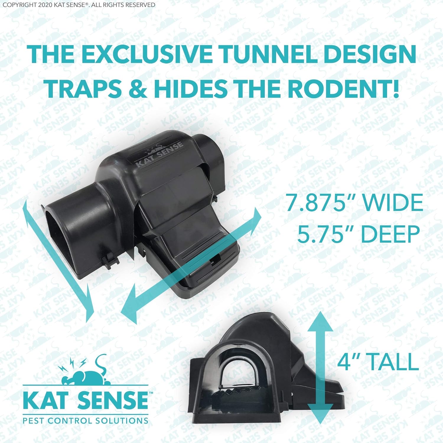 Kat Sense Covered Rat Trap & Chipmunk Trap, Prevents Accidental Trigge
