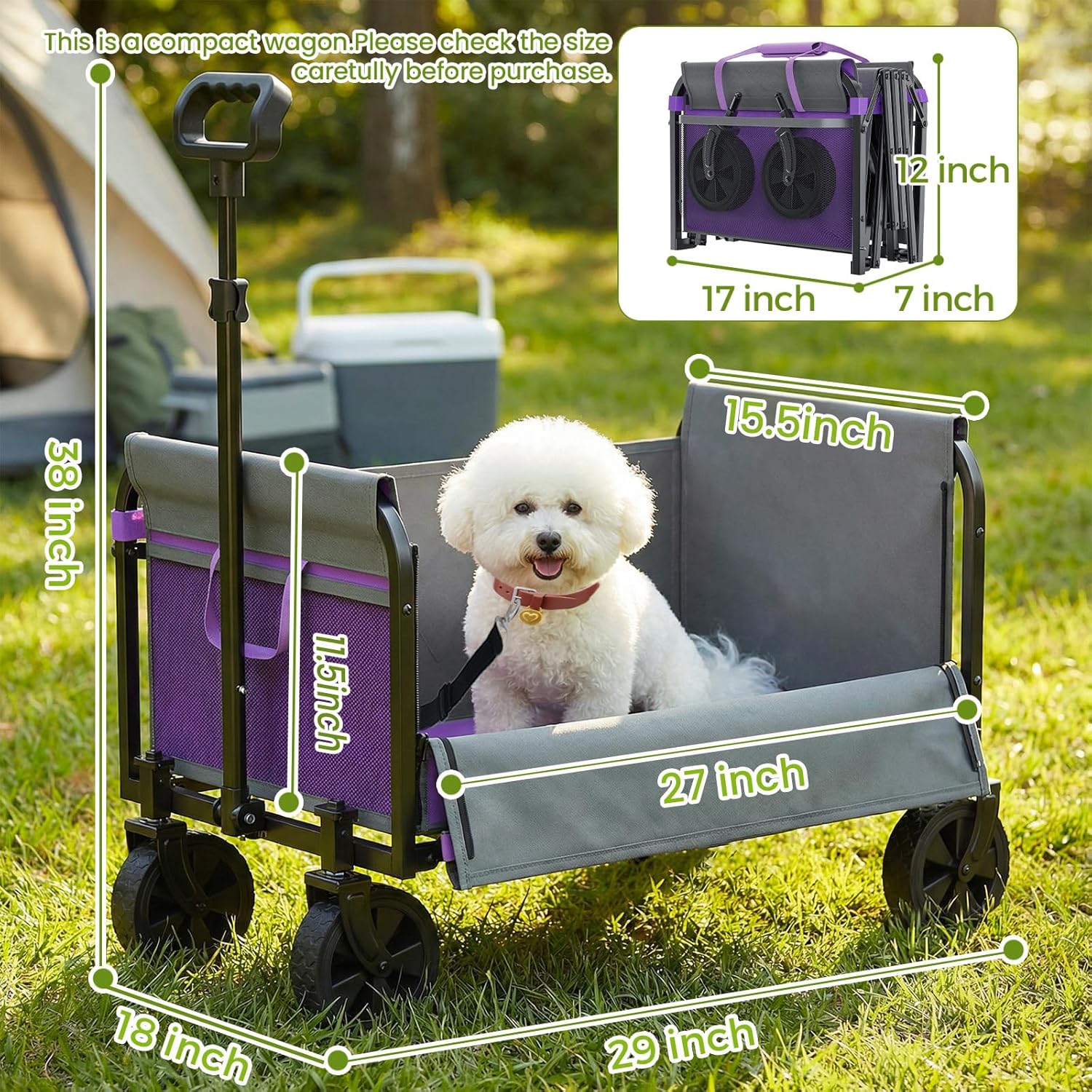 Wagons Carts Foldable, Lightweight Collapsible Utility Wagon-220LBS Ca