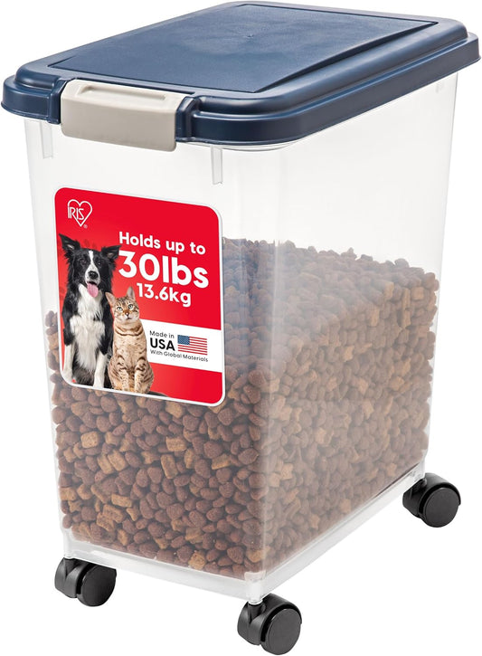 IRIS USA Airtight Dog Food Storage Container, Up to 30 lbs, Attachable