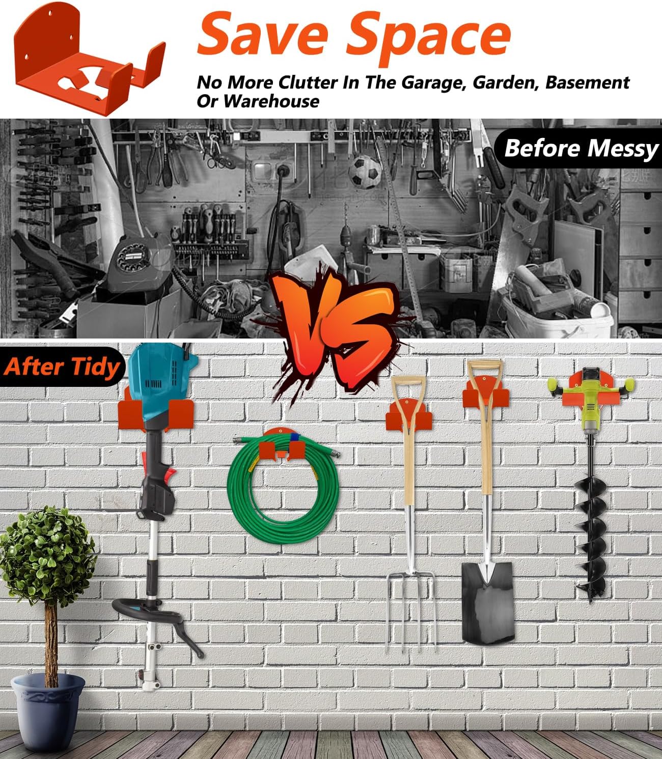 Weedeater Hanger Wall Mounted Grass Trimmer Rack Trimmer Rack Heavy Du