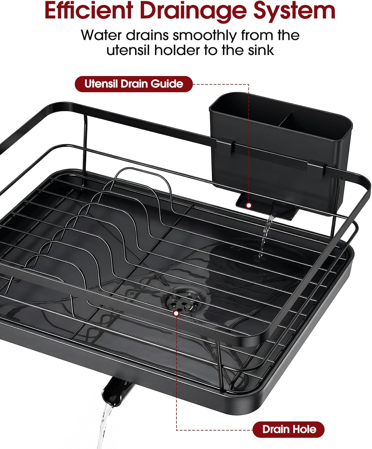 Stainless Steel Dish Drying Rack for Kitchen Counter, Sink Organizatio