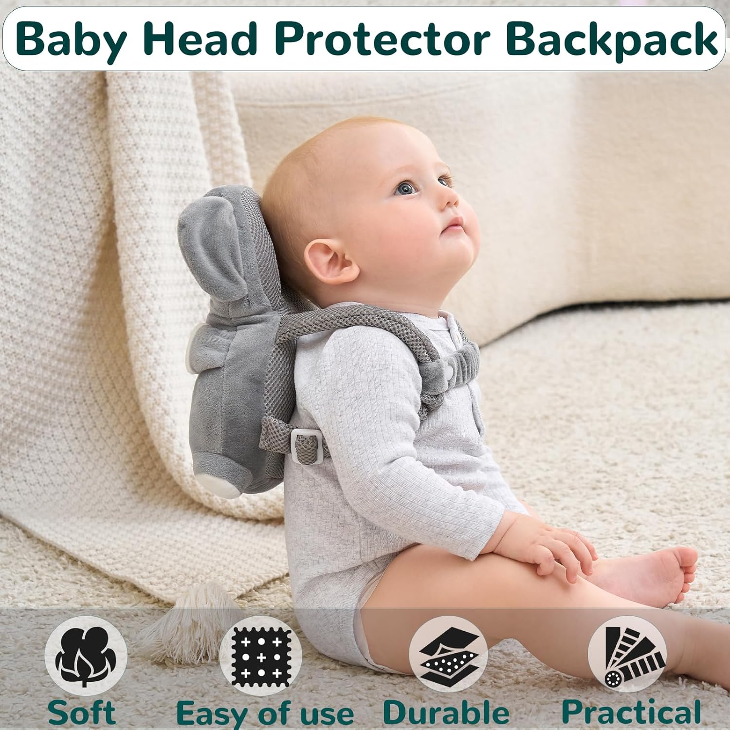 Baby Head Protector Backpack for Falling Crawling and Walking Toddler 