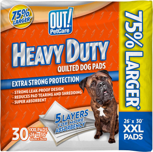 OUT! Petcare Puppy Pads XXL, Heavy Duty, Leak Proof Pee Pads for Dogs,