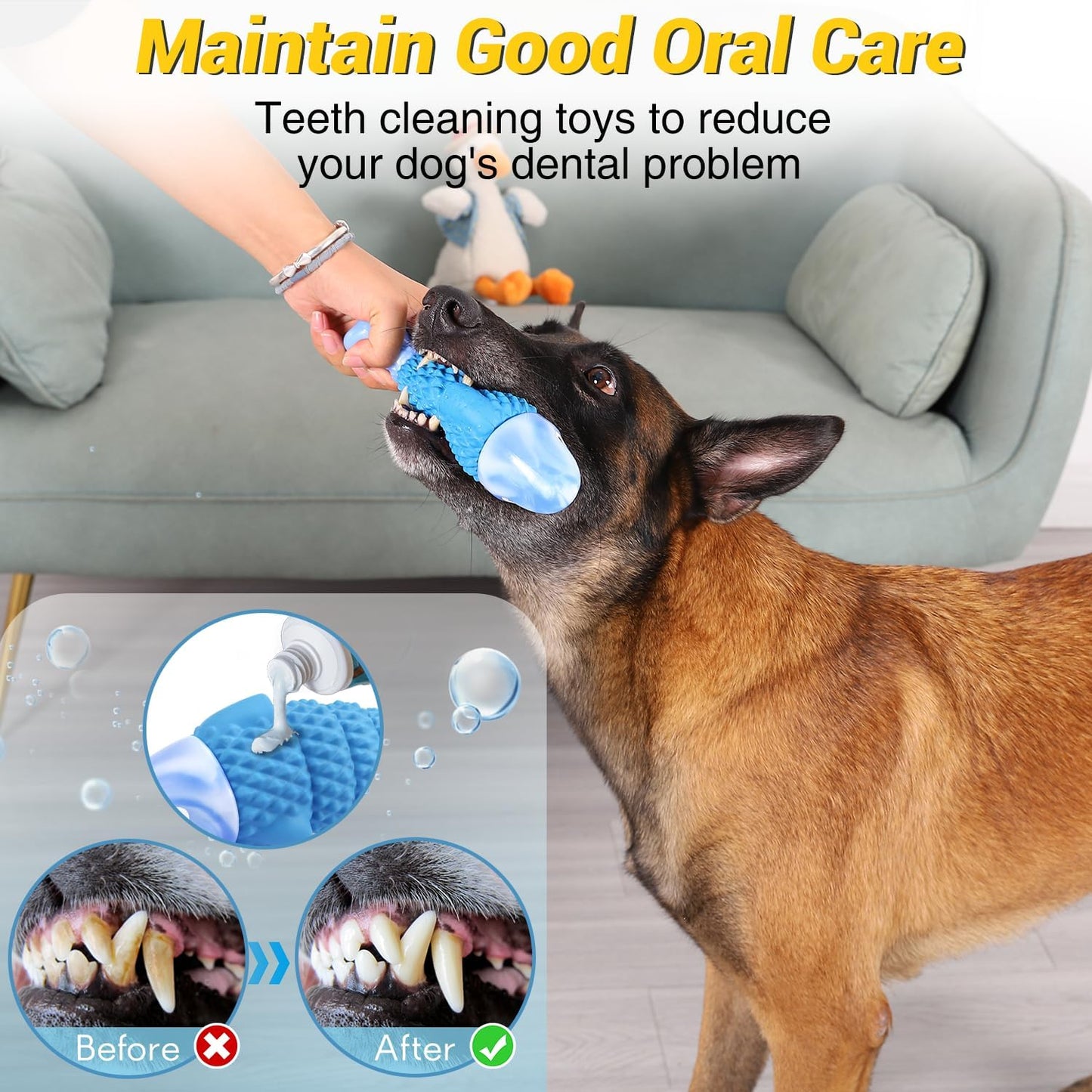 WinTour Tough Dog Toys for Aggressive Chewers, Indestructible Dog Chew