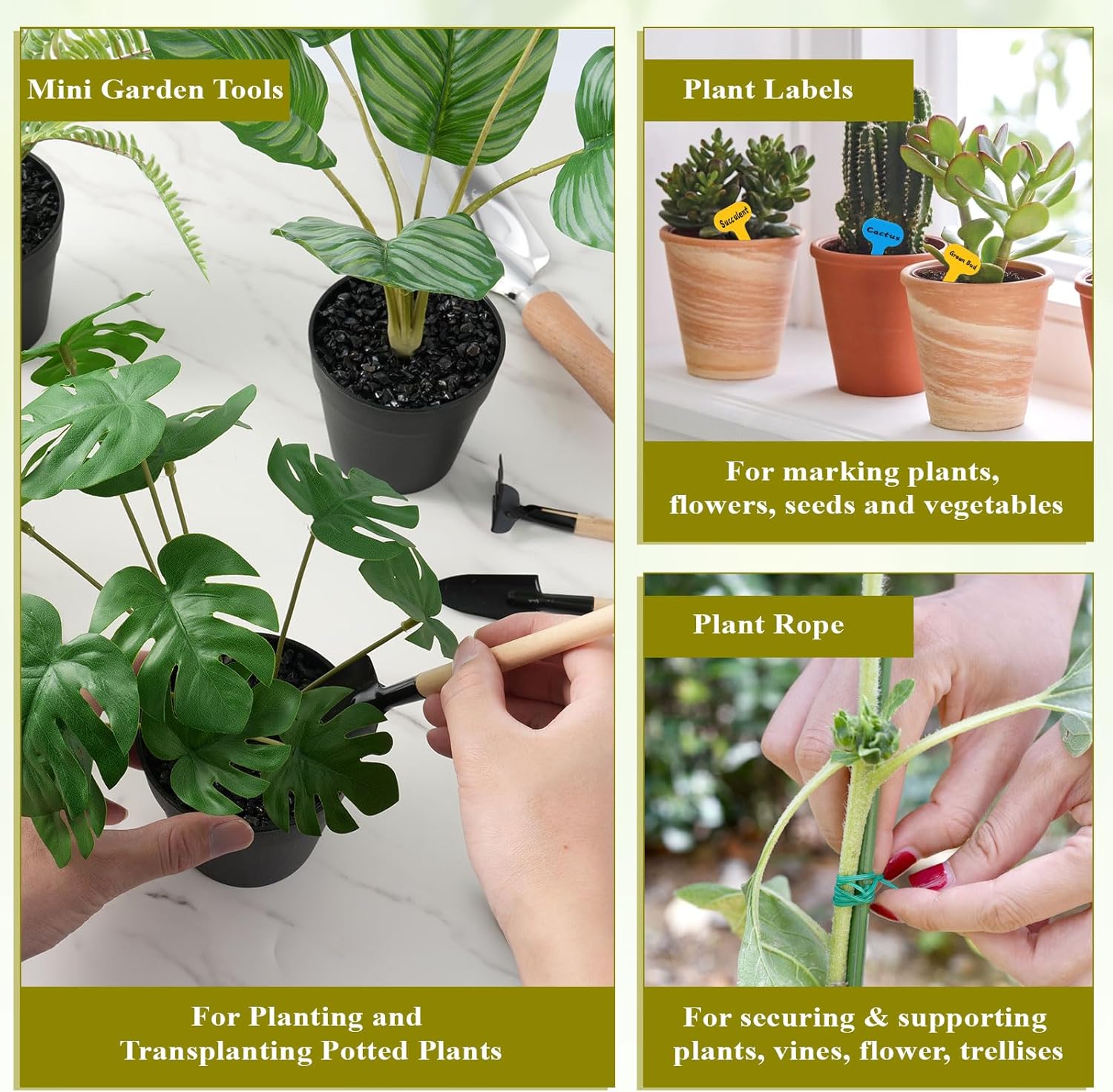 15-Piece Garden Tool Set for Women, Heavy Duty Gardening Kit with Flor