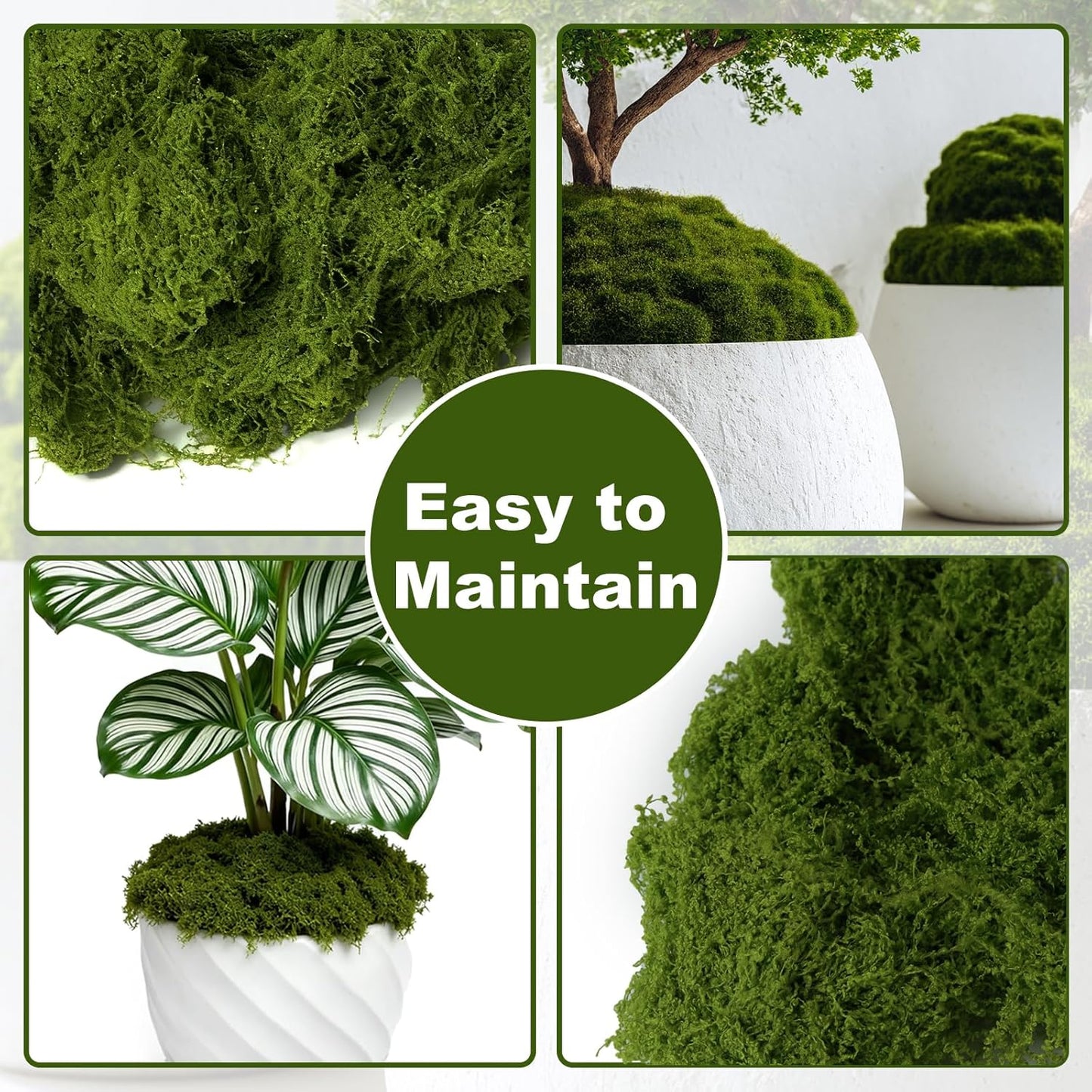 150g/5.29oz Fake Moss for Crafts, for Plants Indoor, DIY Decorative Moss for Fairy Garden Floral Wedding Model Making Glass Containers Home (Dark Green, 150g)