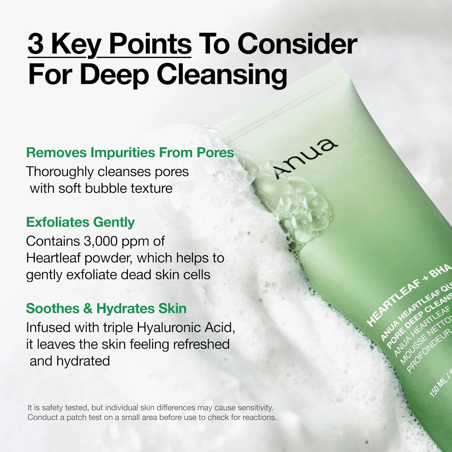 Anua Heartleaf Quercetinol Pore Deep Cleansing Foam, Face wash for Por