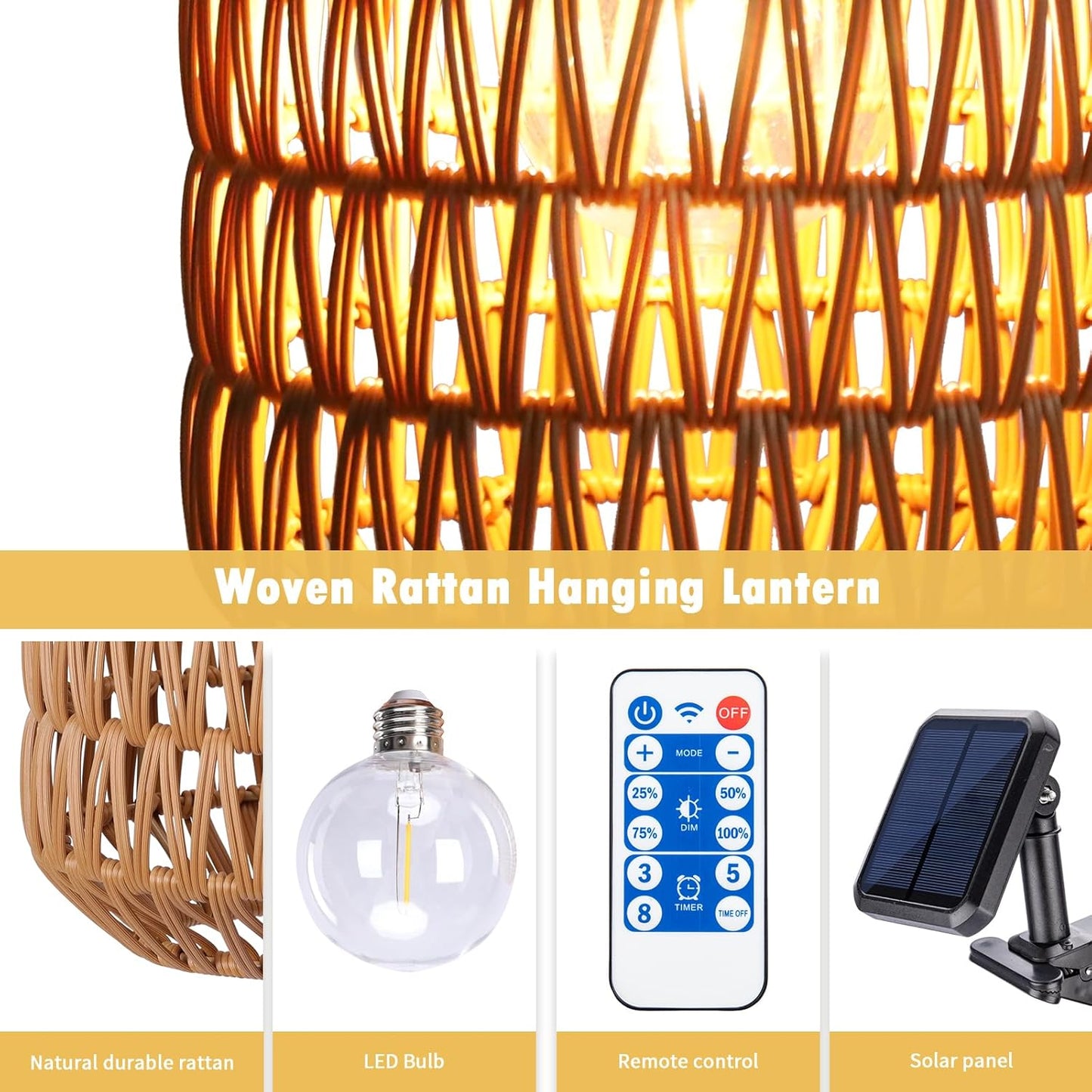 Outdoor Chandelier Solar Pendant Light Outdoor Hanging Lantern Solar Chandelier with Edison Bulb Remote Dimmable Waterproof for Porch Patio Gazebo Garden Yard Decoration