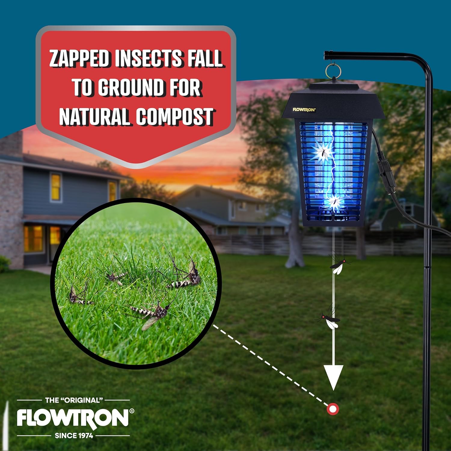 Flowtron Bug Zapper, 1 Acre of Outdoor Coverage with Powerful 40W Bulb
