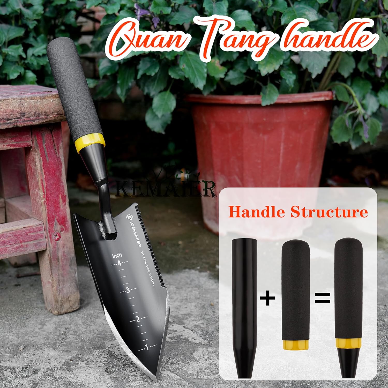 Garden Tool Set - Featuring a Heavy-Duty Stainless Steel Hand Cultivat