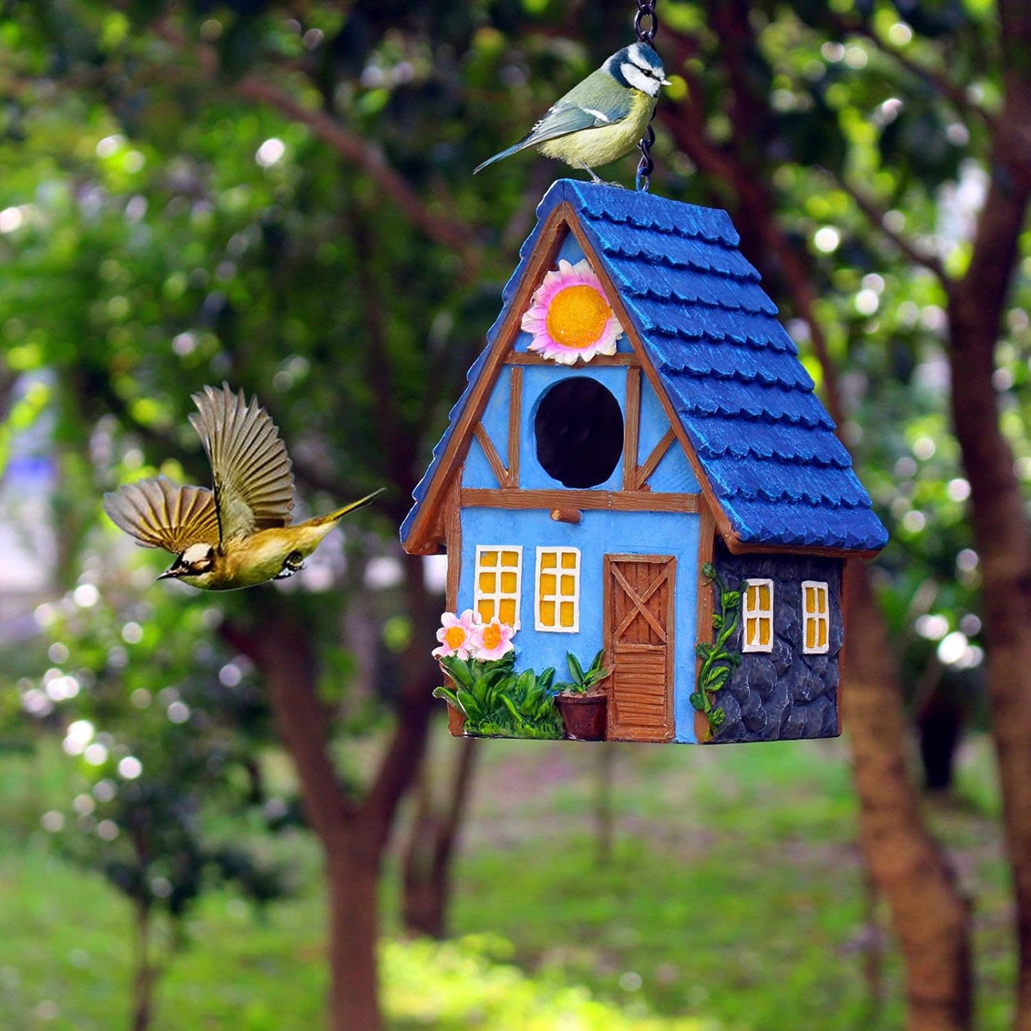 Garden Bird House for Outside Clearance Hanging Outdoors Country Cute 