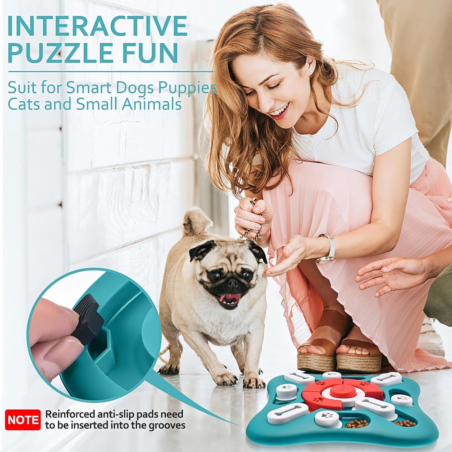PETSTA Dog Puzzle Toys, Treat Dispensing Dog Enrichment Toys for IQ Tr