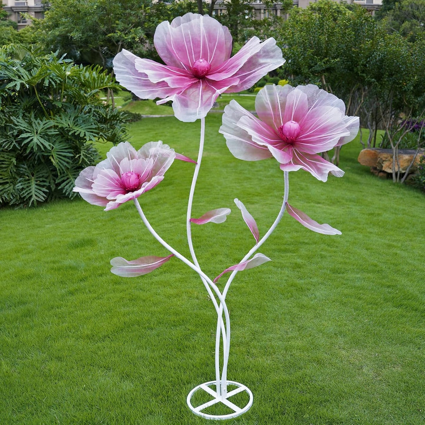 Giant Flowers for Decoration,Oversized Artificial Flowers with Stand,L
