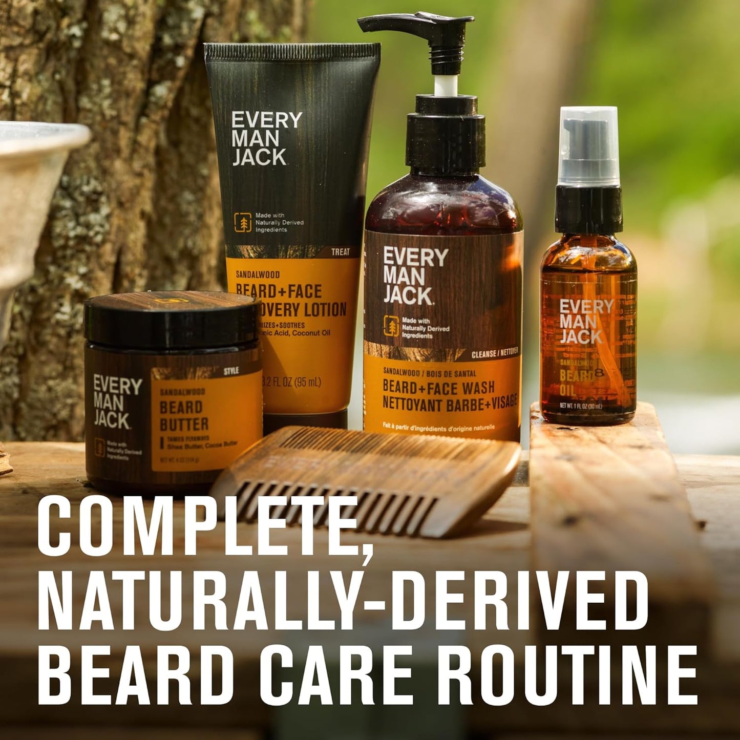 Every Man Jack Beard Essentials Gift Set for Men – Complete Routine wi