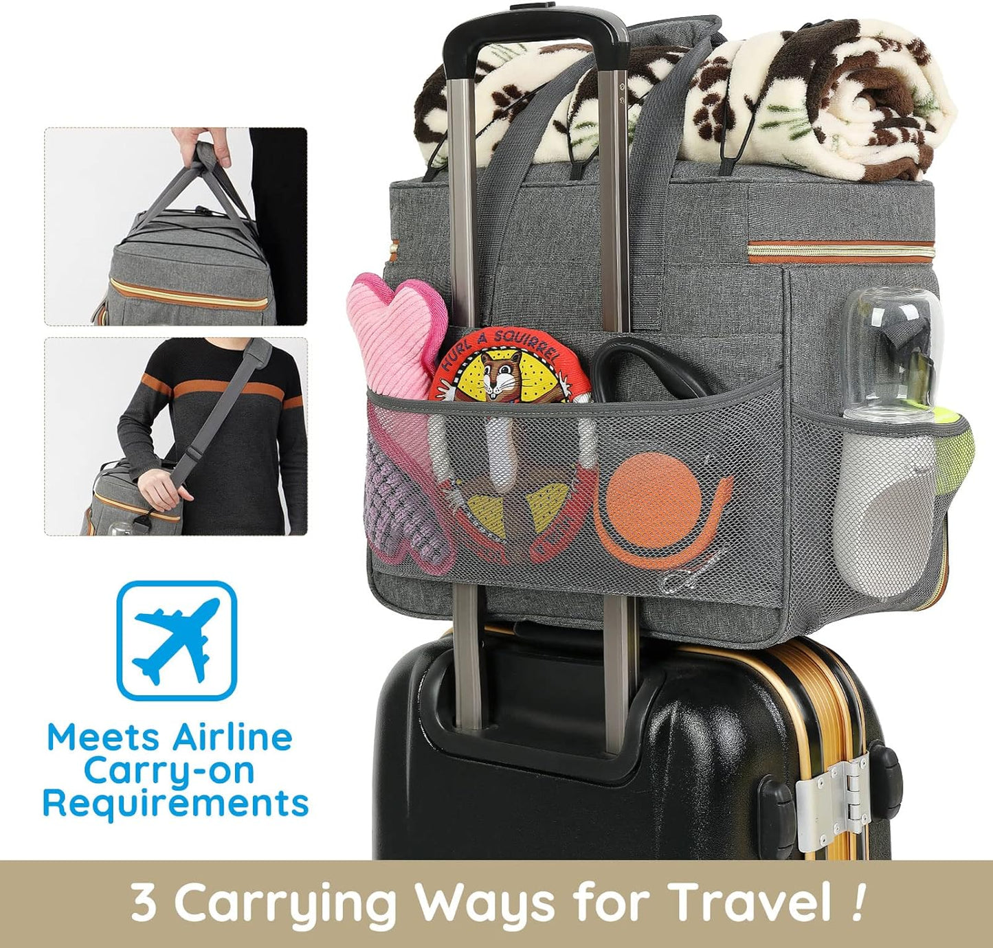 Dog Travel Bag for Traveling| Week Away/Overnight Dog Travel Accessori