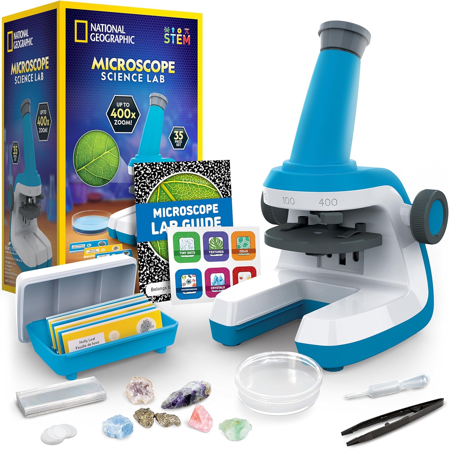 NATIONAL GEOGRAPHIC Microscope for Kids - Science Kit with an Easy-to-