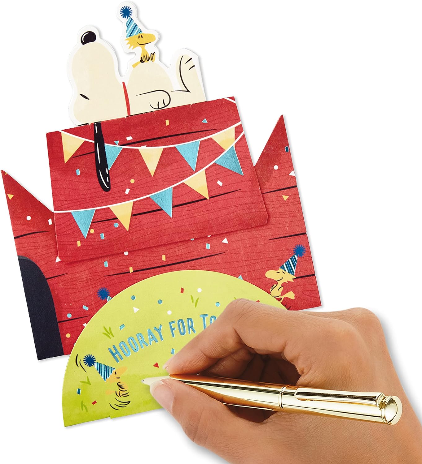 Hallmark Paper Wonder Peanuts Pop Up Birthday Card (Snoopy Dog House)