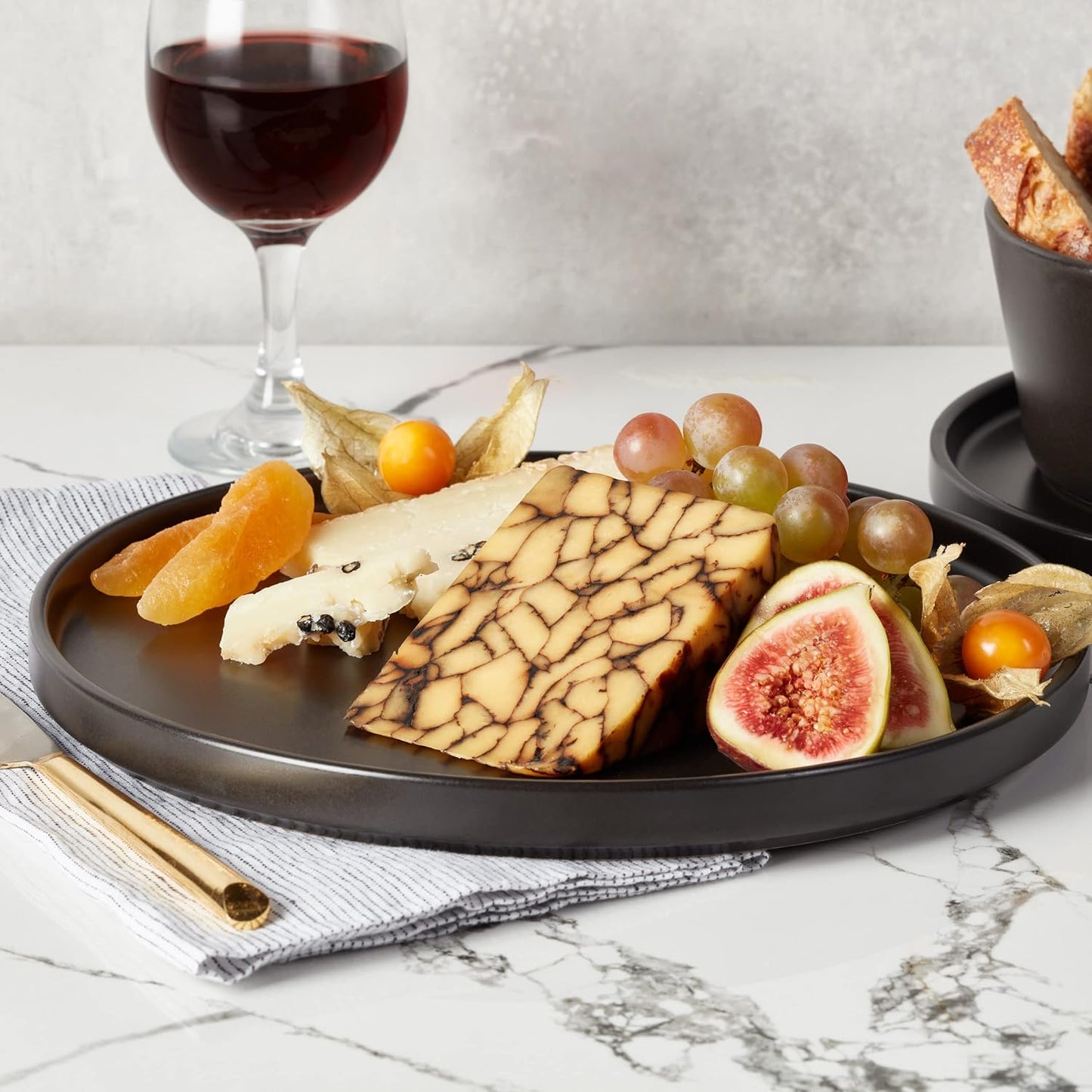 Stone Lain Celina Stoneware 16 Piece Modern Dinnerware Set, Plates and