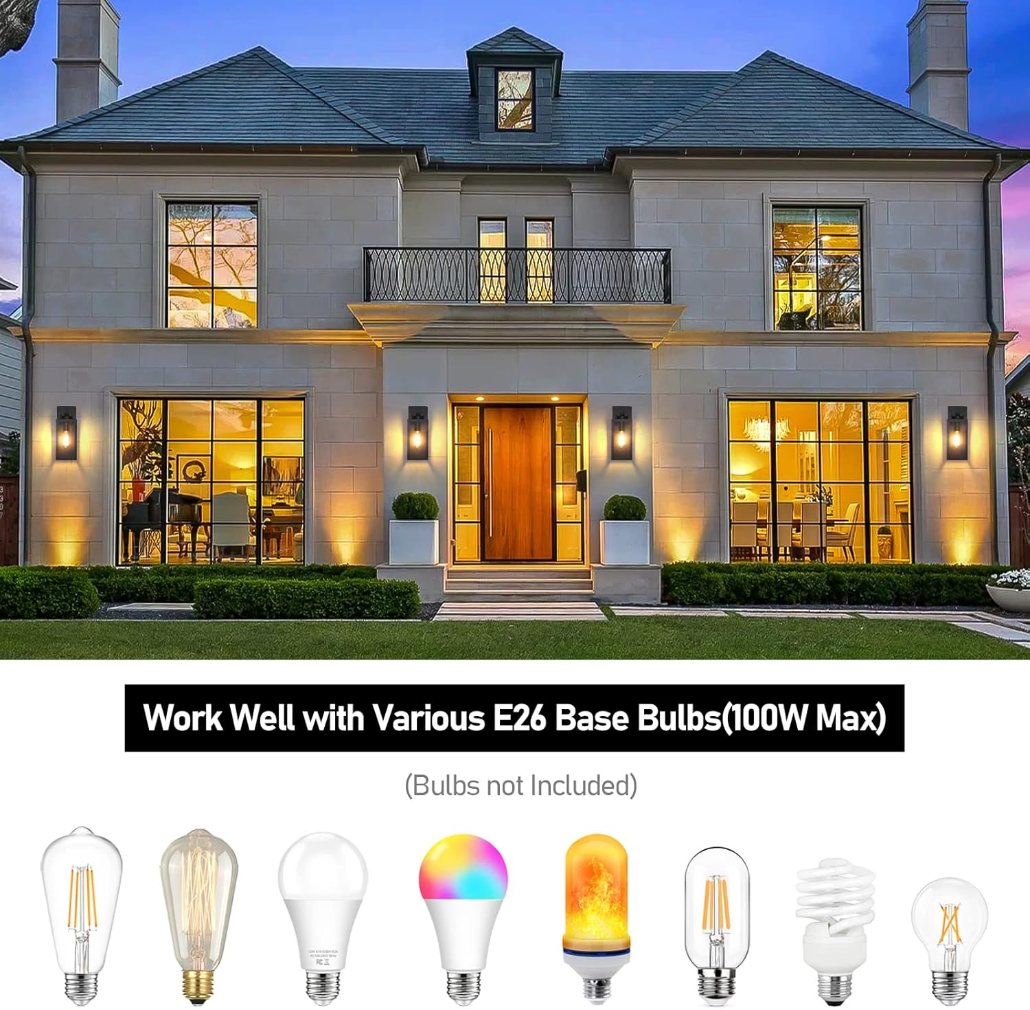 Outdoor Wall Light Fixtures, Exterior Waterproof Wall Lanterns, Porch 
