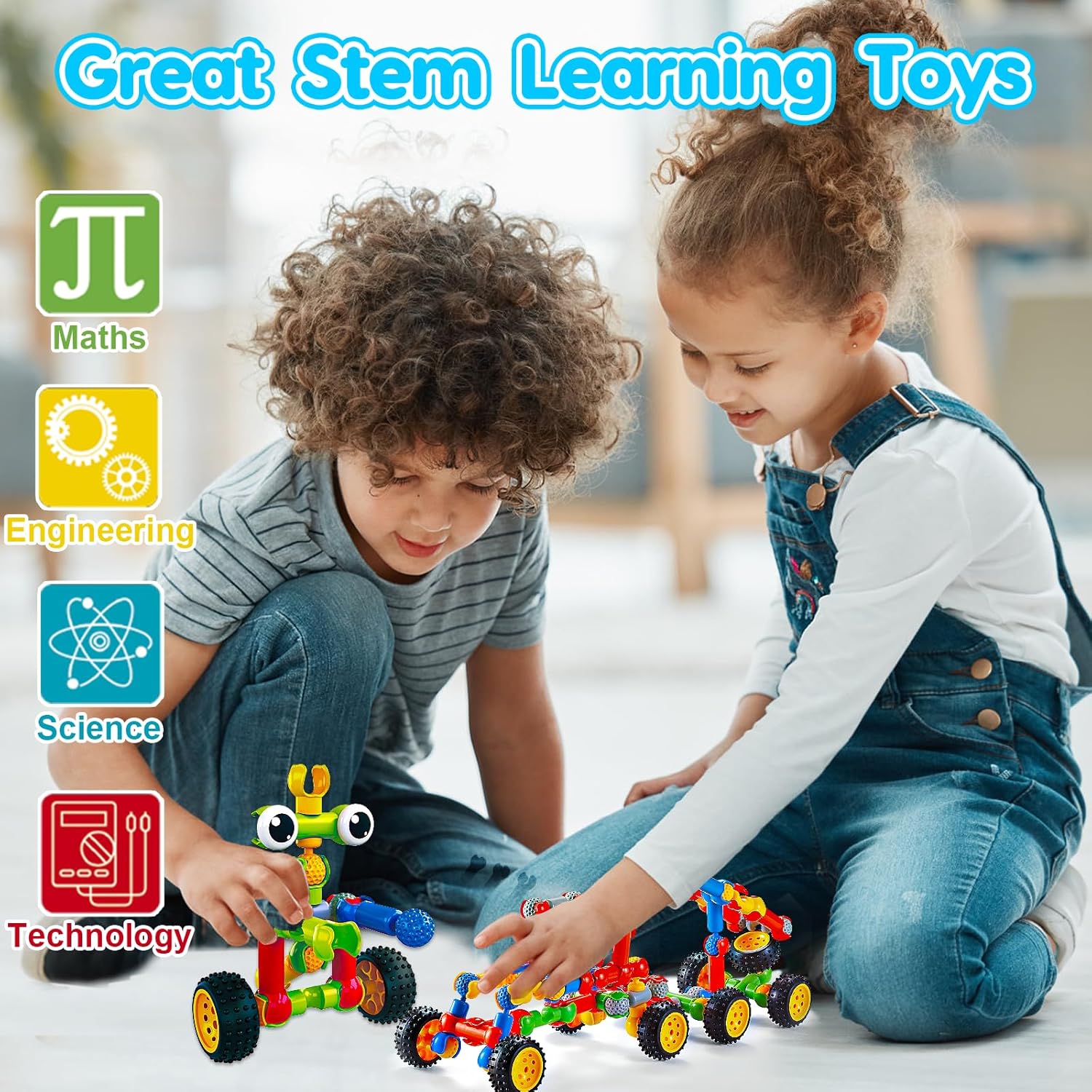 Kids STEM Building Toys for 3 4 5 6 7 8+ Year Old Boy Girl Birthday Gi