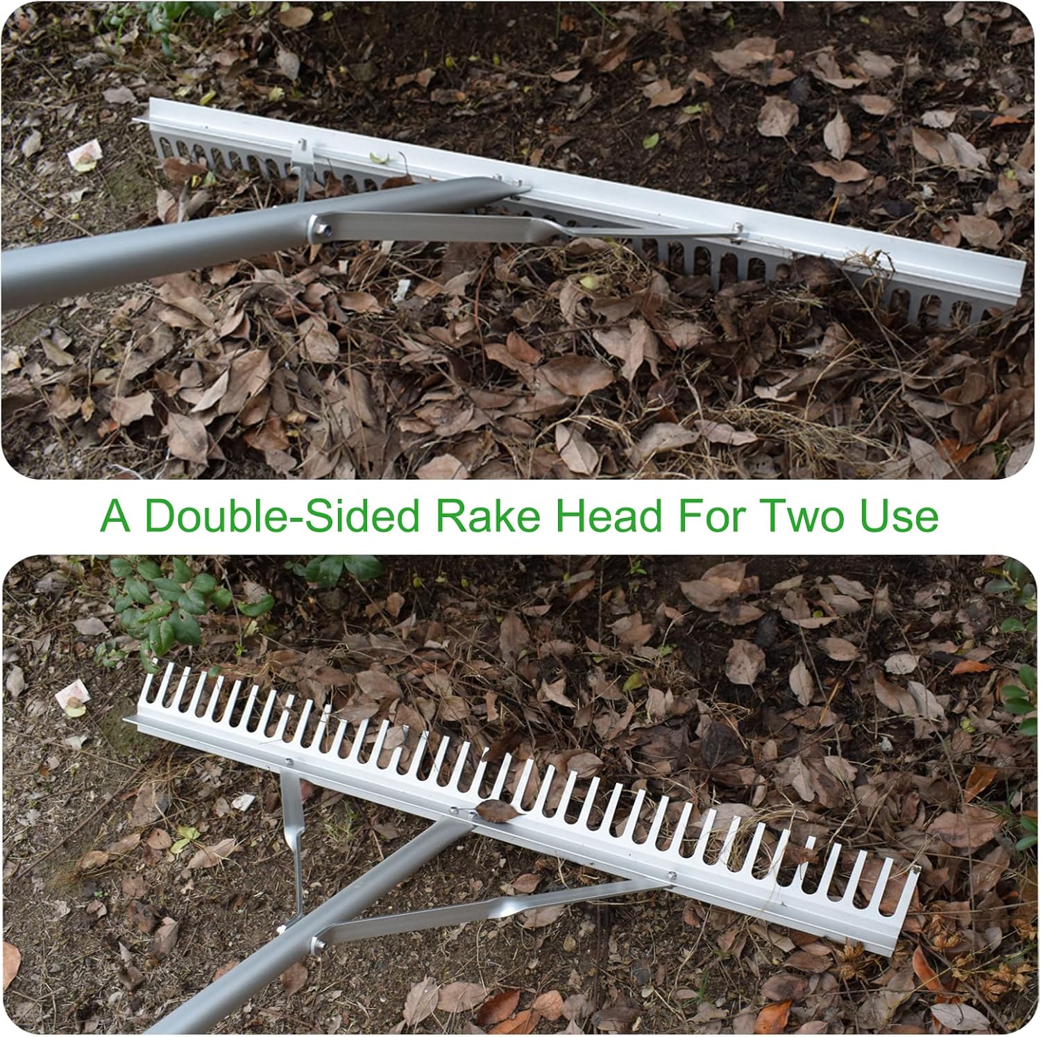 Landscape Rake 36 Inch Head, Leaf Rakes for Lawns with 67 Inch Handle,