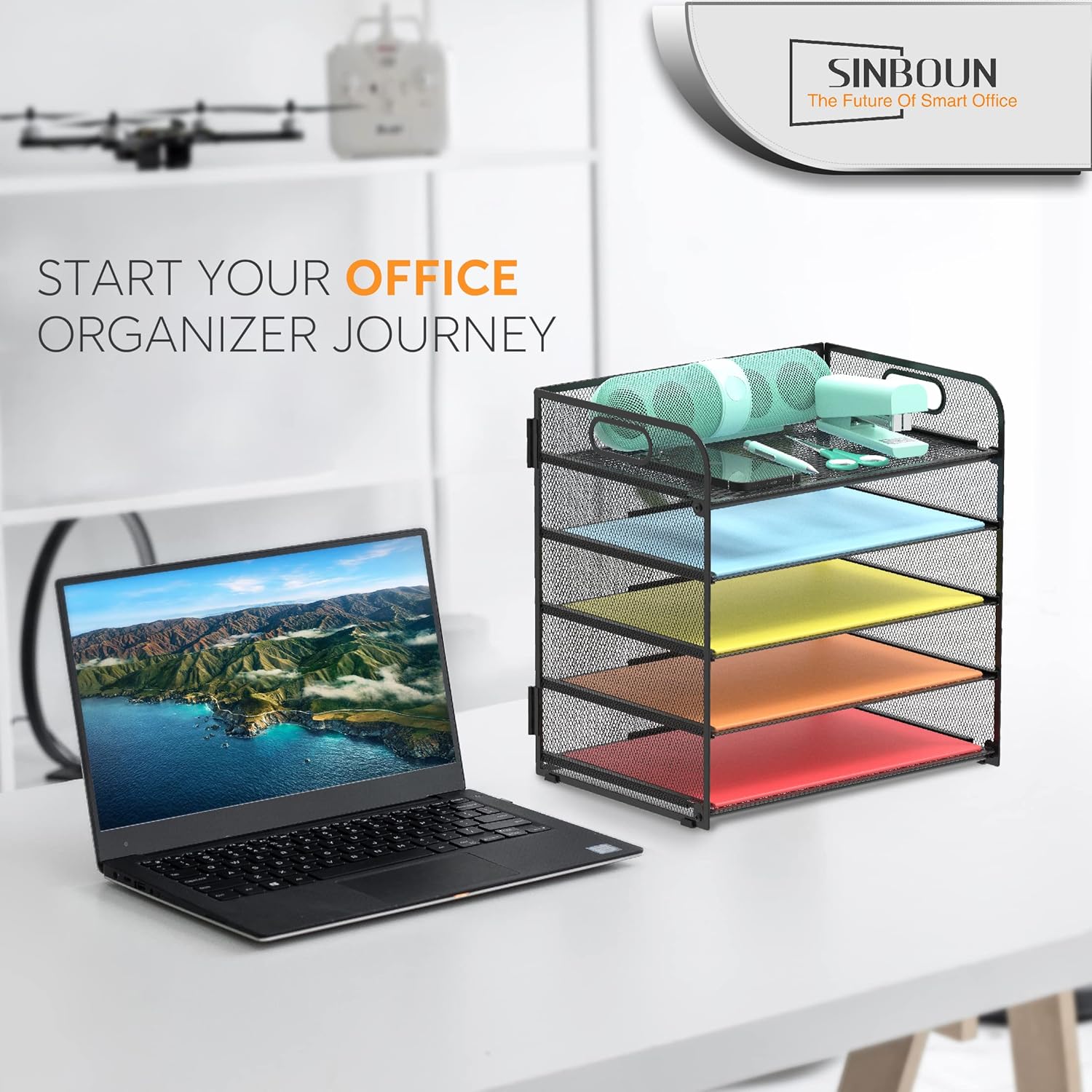 Letter Tray Paper Organizer 5-Tier Desk Organizer File Organizer Paper
