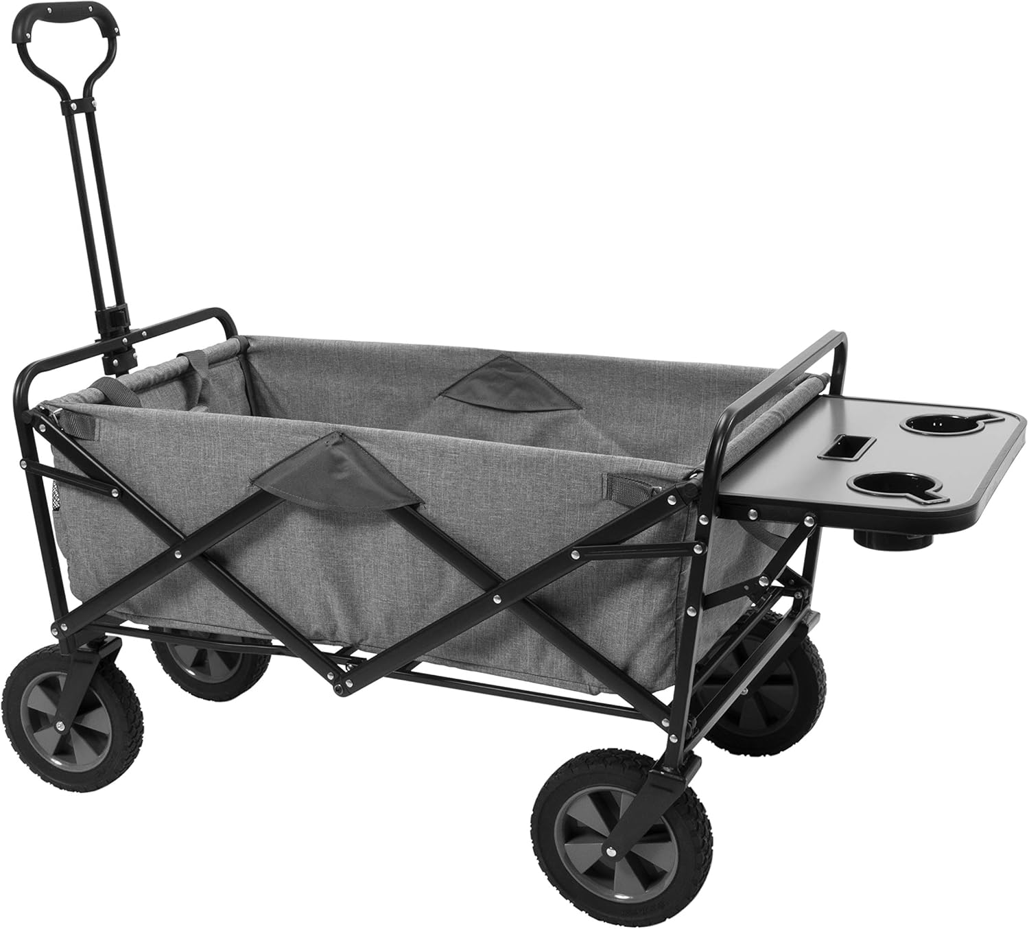 Mac Sports Collapsible Folding Outdoor Utility Wagon (Wagon with Side 