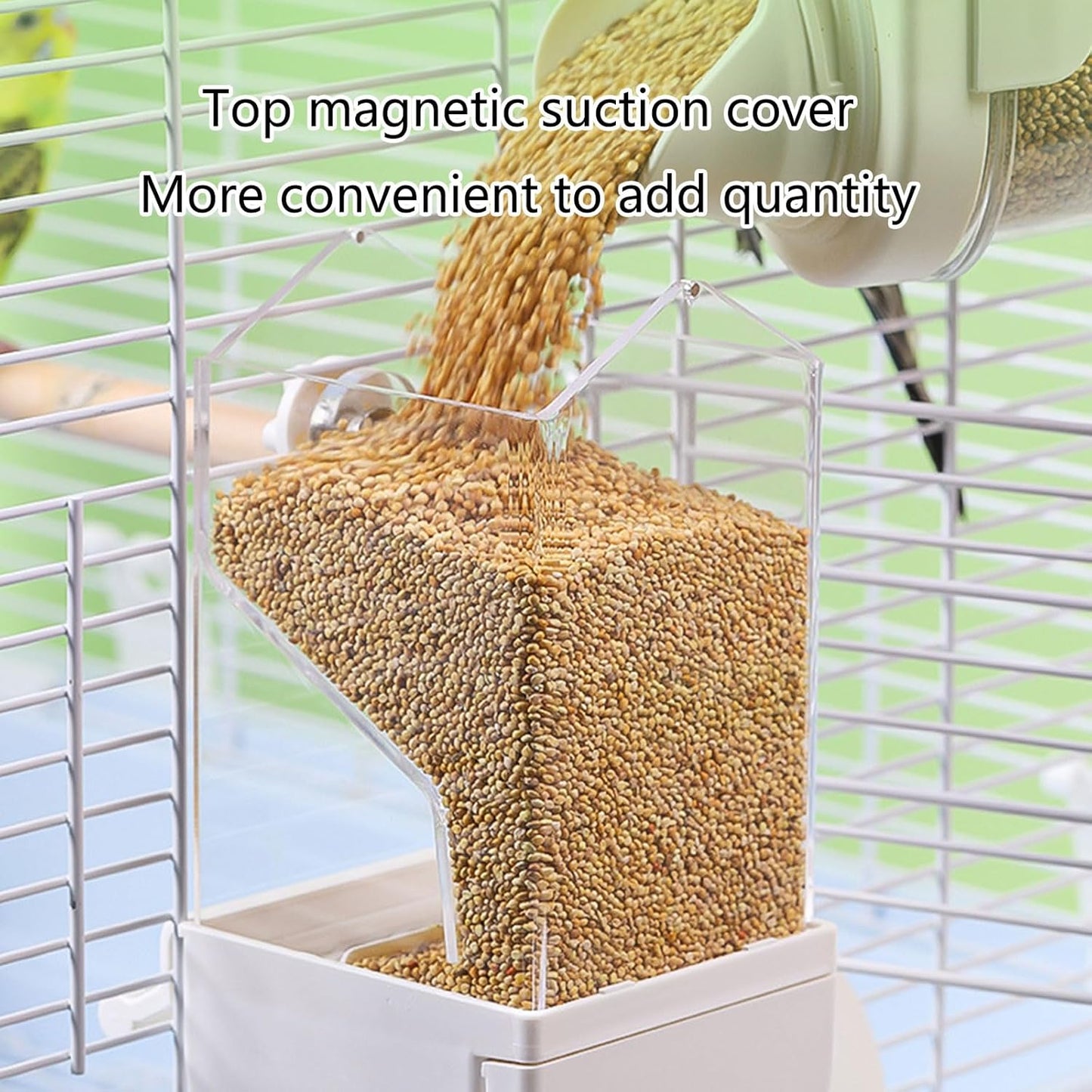 Bird Feeder Cage Mounted Bird Feeder Transparent Bird Feeding House Au