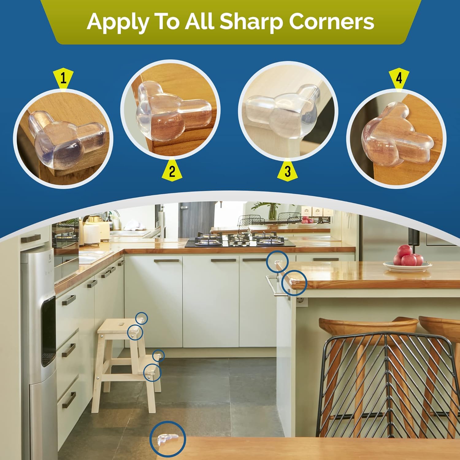 Corner Protectors for Baby (12 Pack) - Patented - New & Improved Edge 