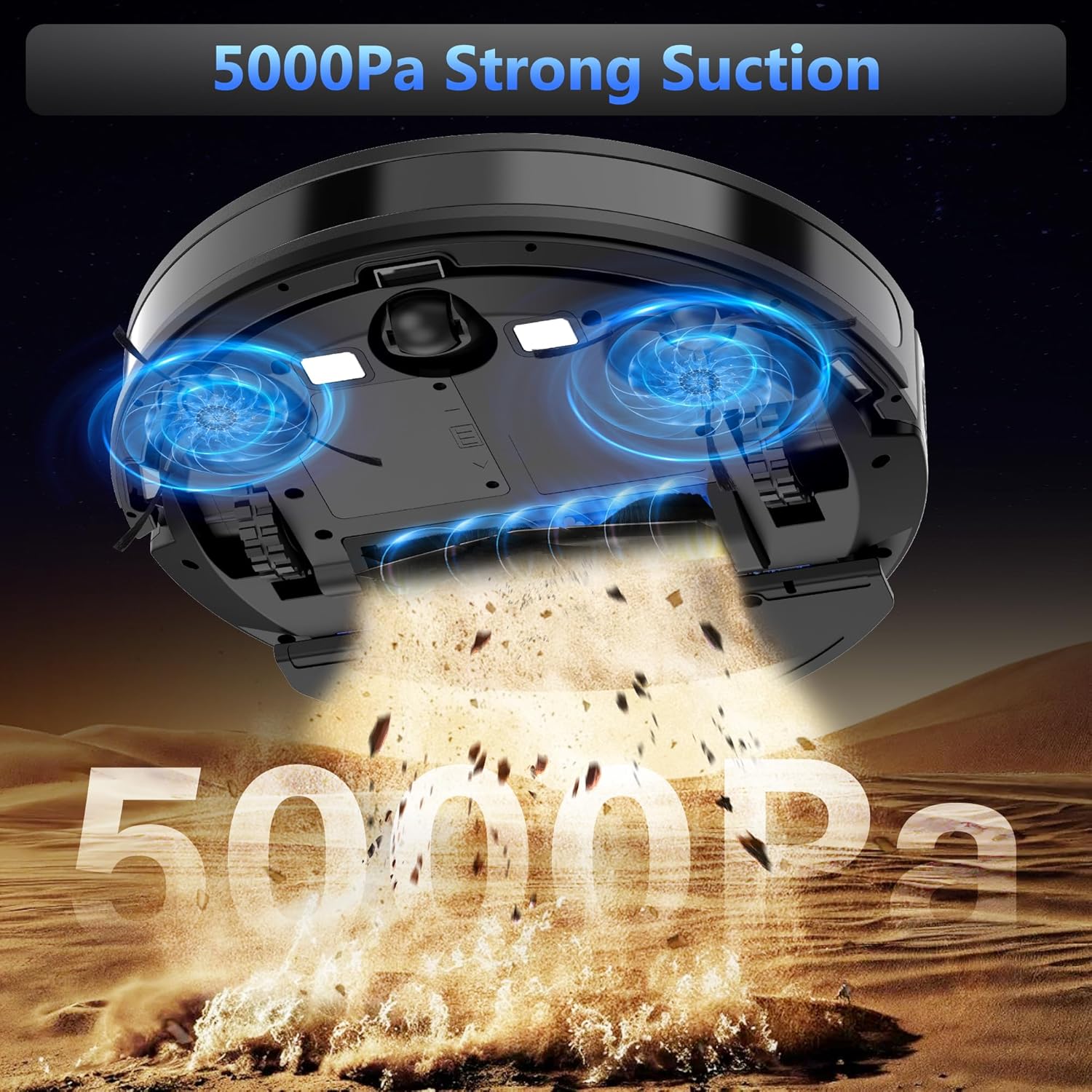 Tikom Robot Vacuum and Mop Combo, 5000Pa Robotic Vacuum Cleaner, 150 M