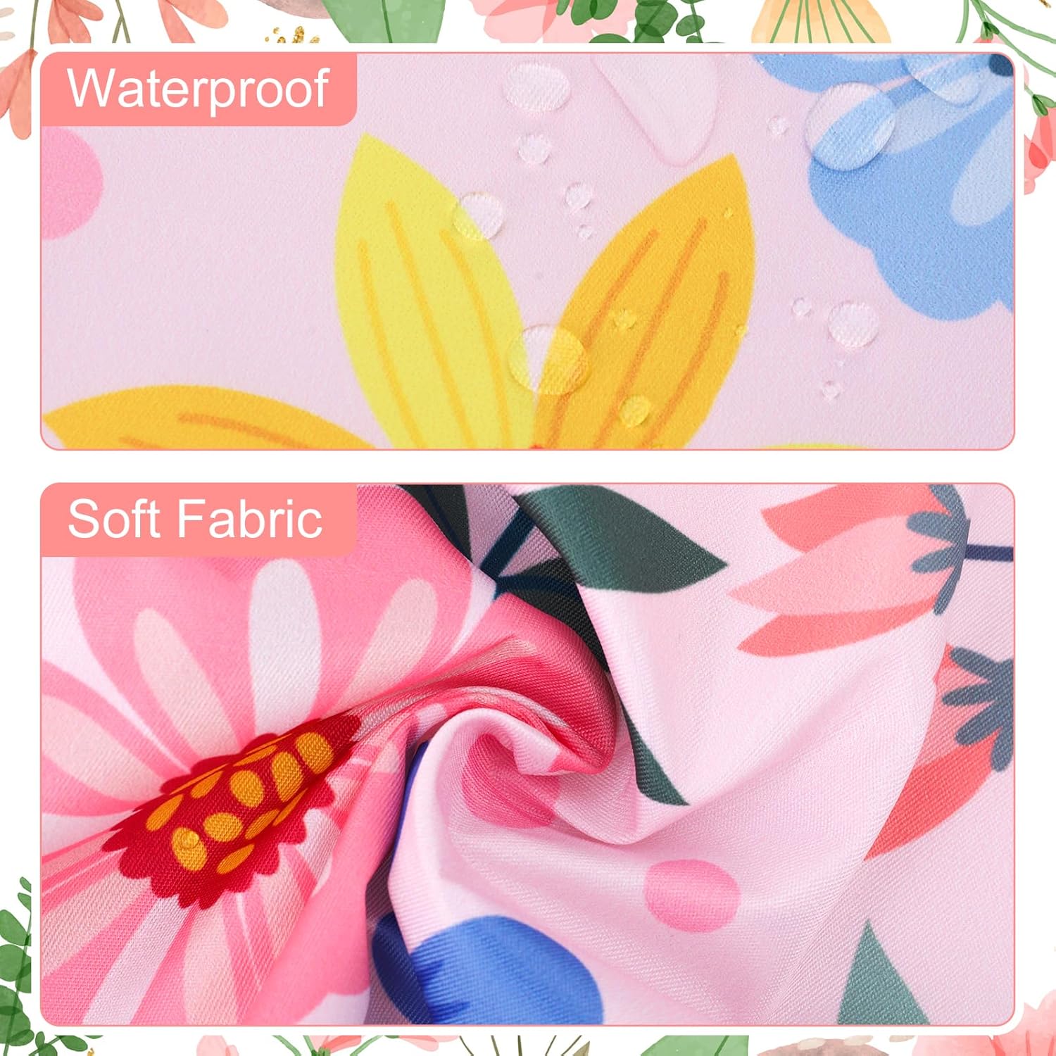 2 Pack Floral Apron for Women with Pockets, Adjustable Kitchen Chef Ap