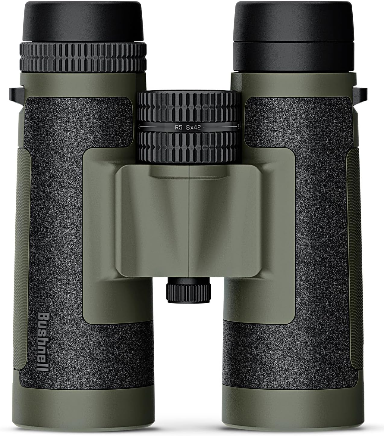 Bushnell R5 8x42 Binoculars - Waterproof, Dielectric Multi-Coated Optics with EXO Barrier Lens Protection for Long Range Viewing and Hunting, Includes Vault Lite Bino Chest Harness & Neck Strap