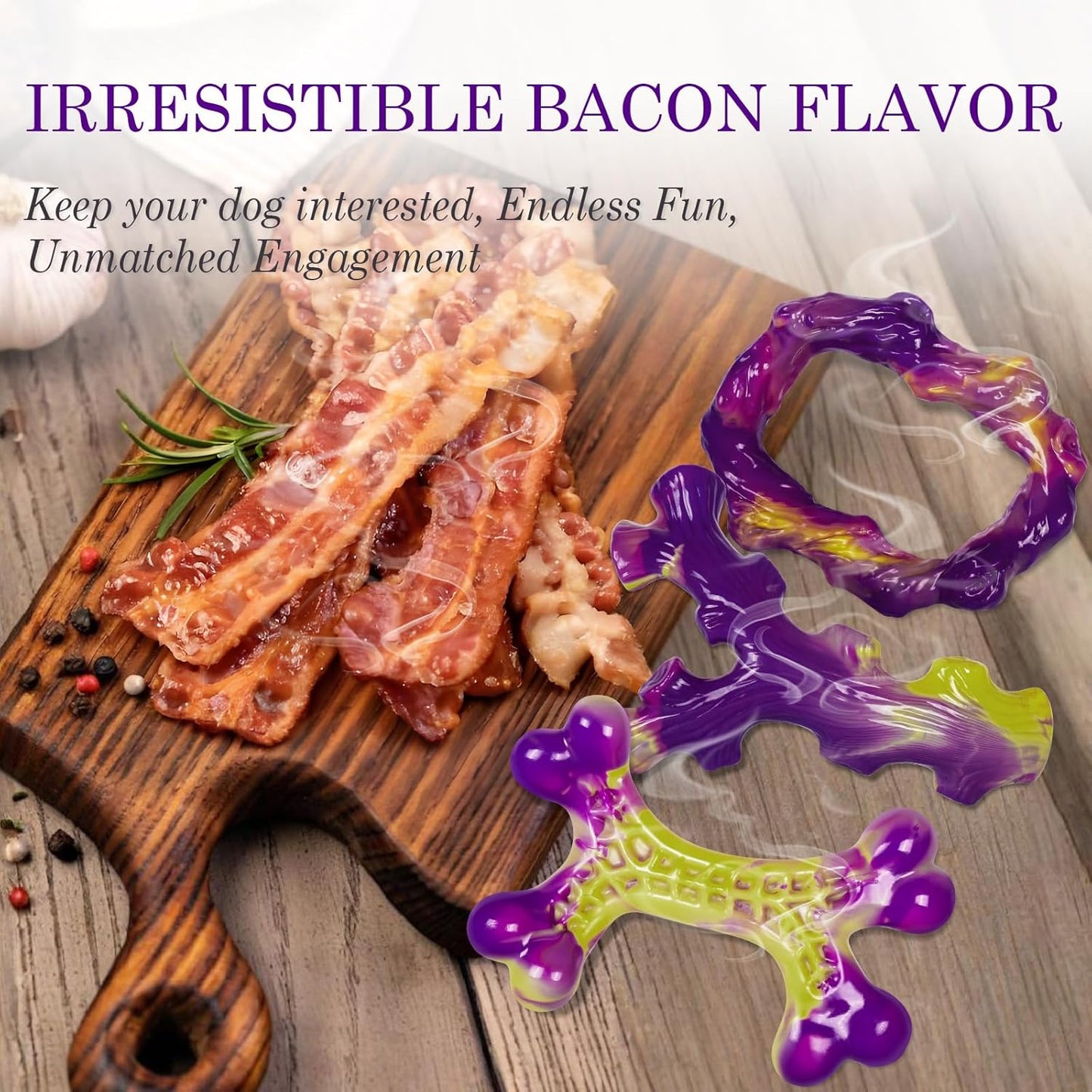 Tough Dog Toys for Aggressive Chewers 3 Pack, Indestructible Dog Toy f
