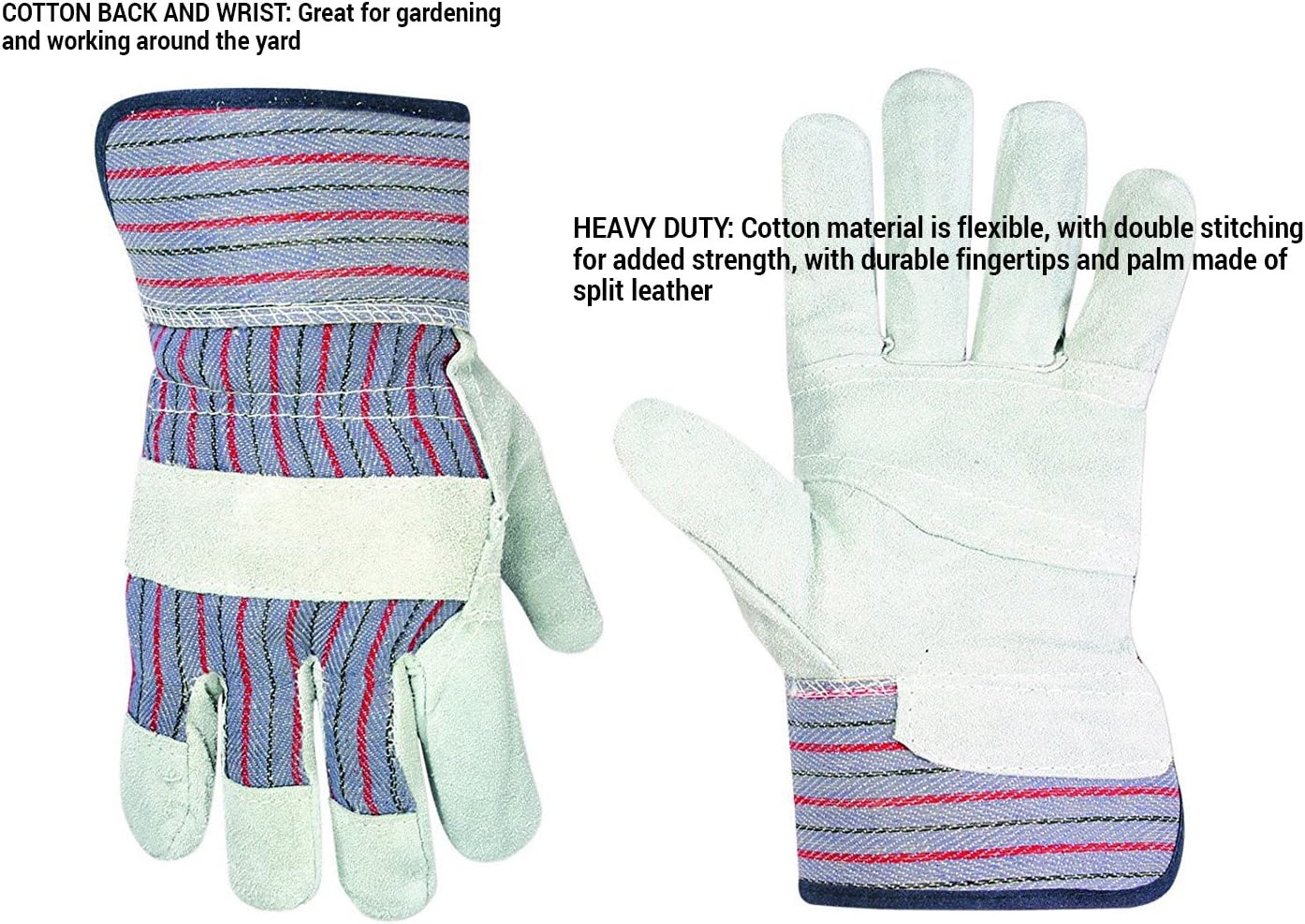 Custom Leathercraft Men 12-pack work gloves, 12 Pair, 2 Count Pack of 1 US
