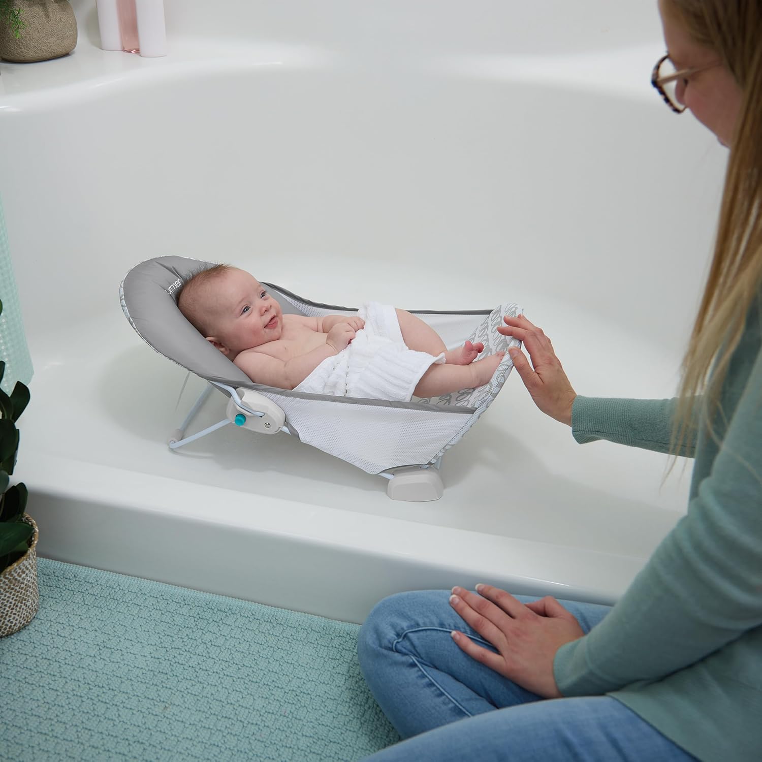 Ingenuity Foldaway 2-Position Baby Bath Seat, Adjustable Support for S