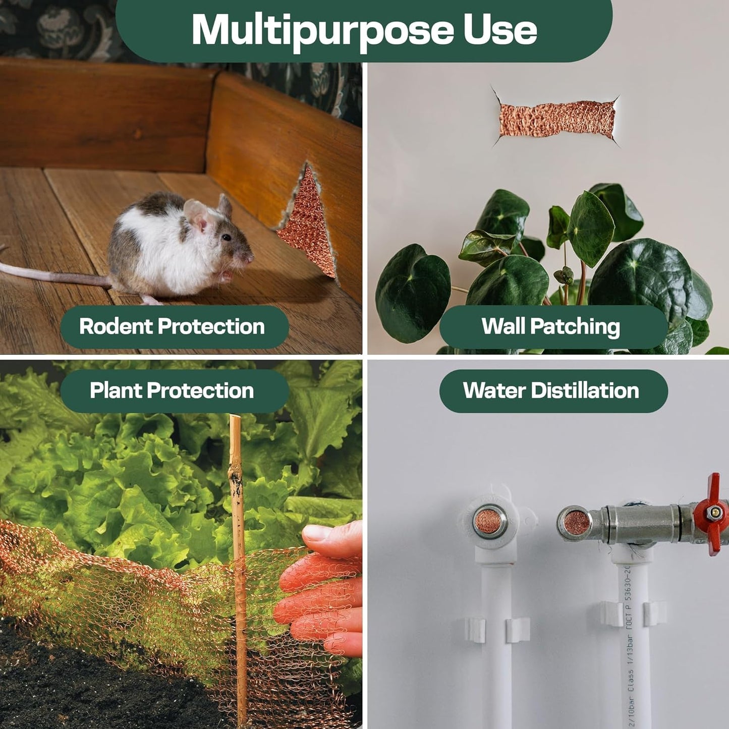 3rd Gen Copper Mesh Rodent Control Kit - Raytrends 100% Premium & Pure